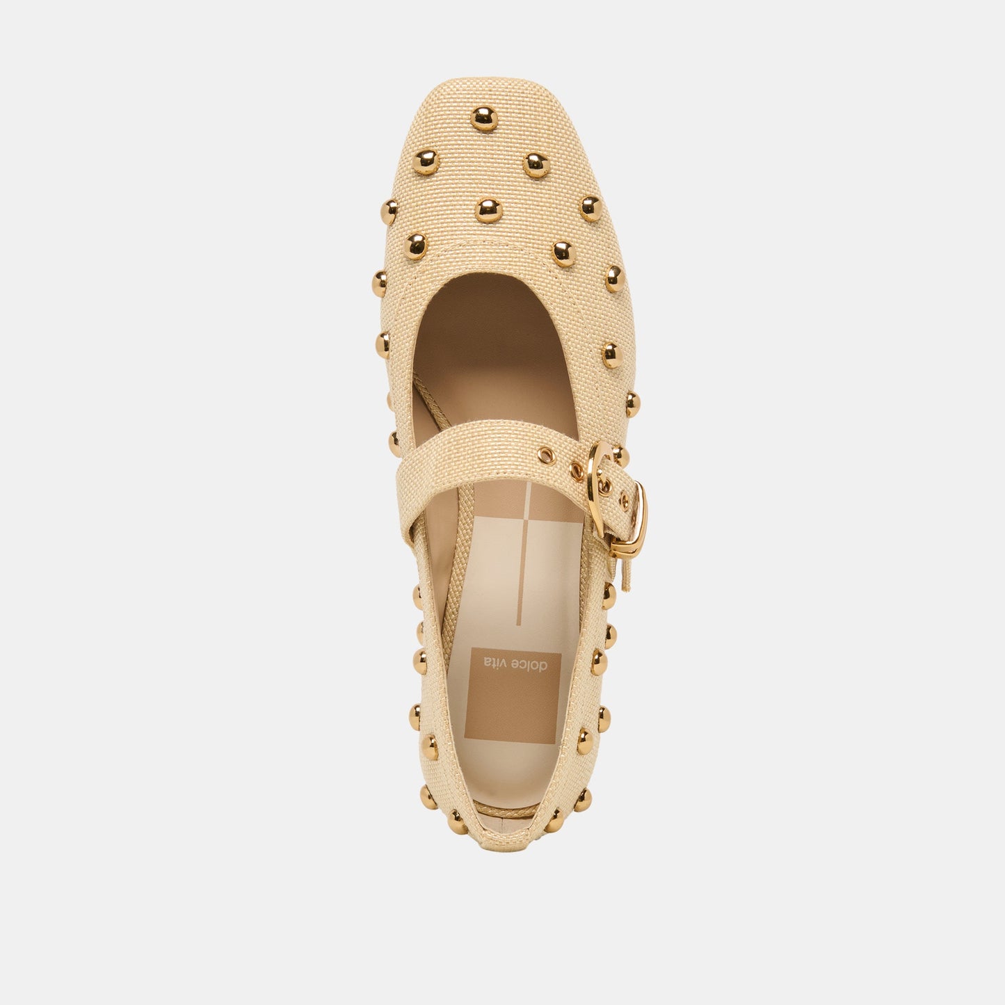 Mikel Stud Lt Natural Raffia Ballet Flats Dolce Vita Sale