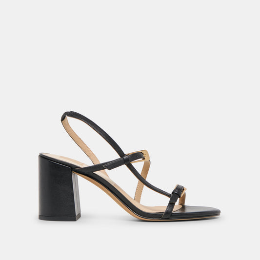 Faye Black Leather Heels Dolce Vita Outlet