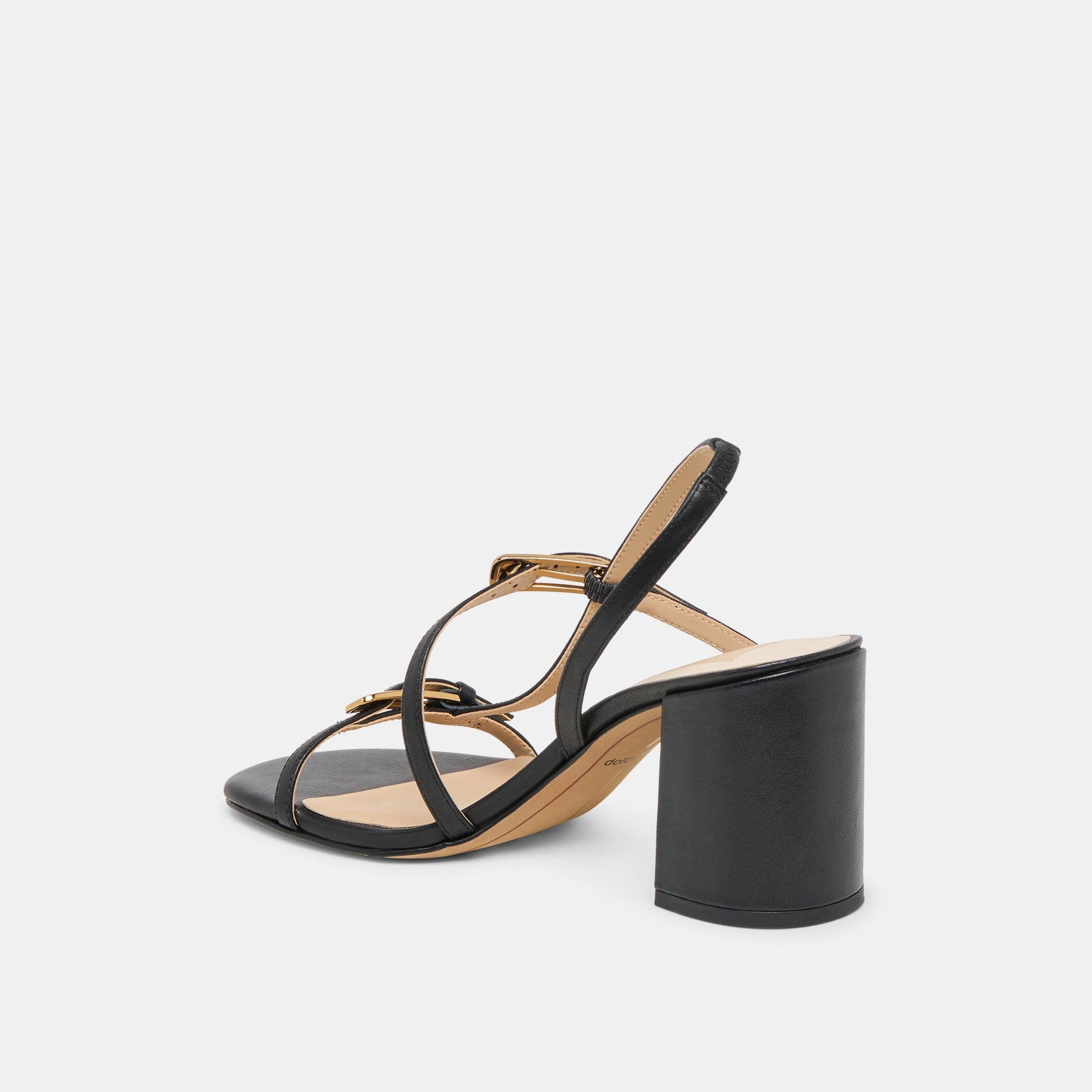 Faye Black Leather Heels Dolce Vita Outlet