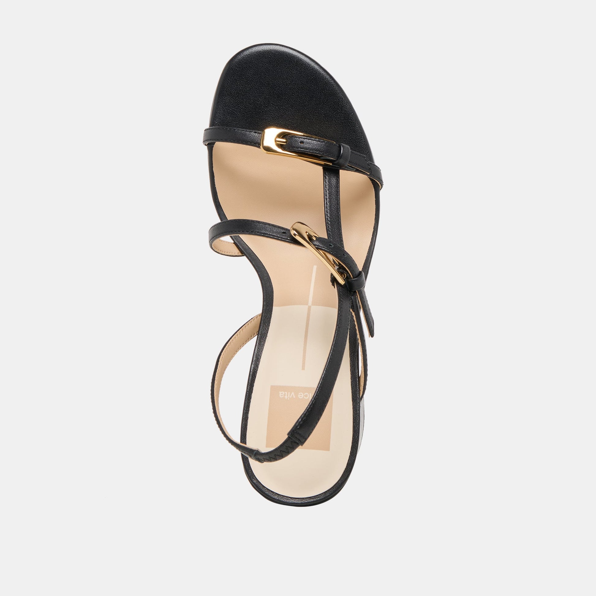 Faye Black Leather Heels Dolce Vita Outlet