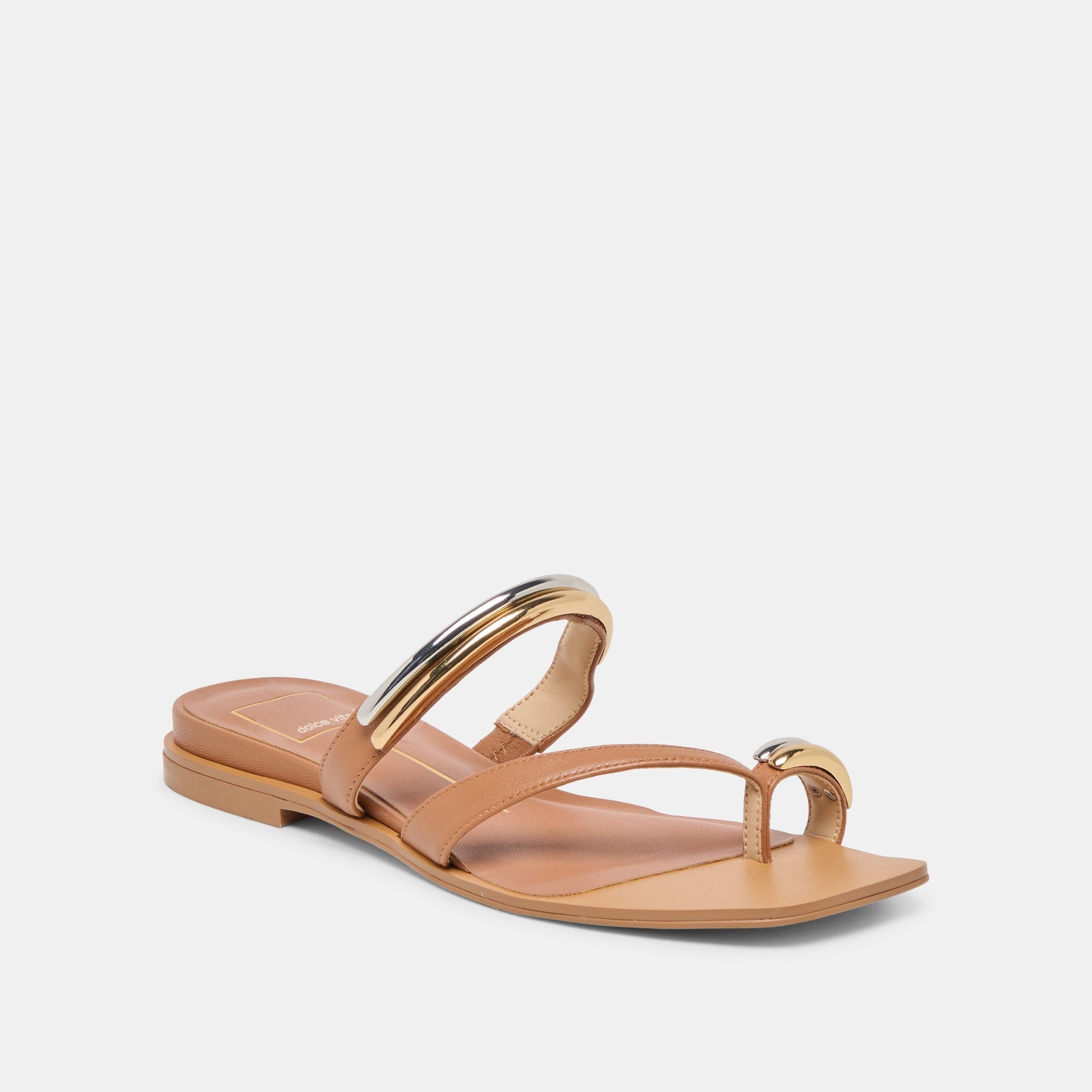Tarina Caramel Leather Sandals Dolce Vita On sale