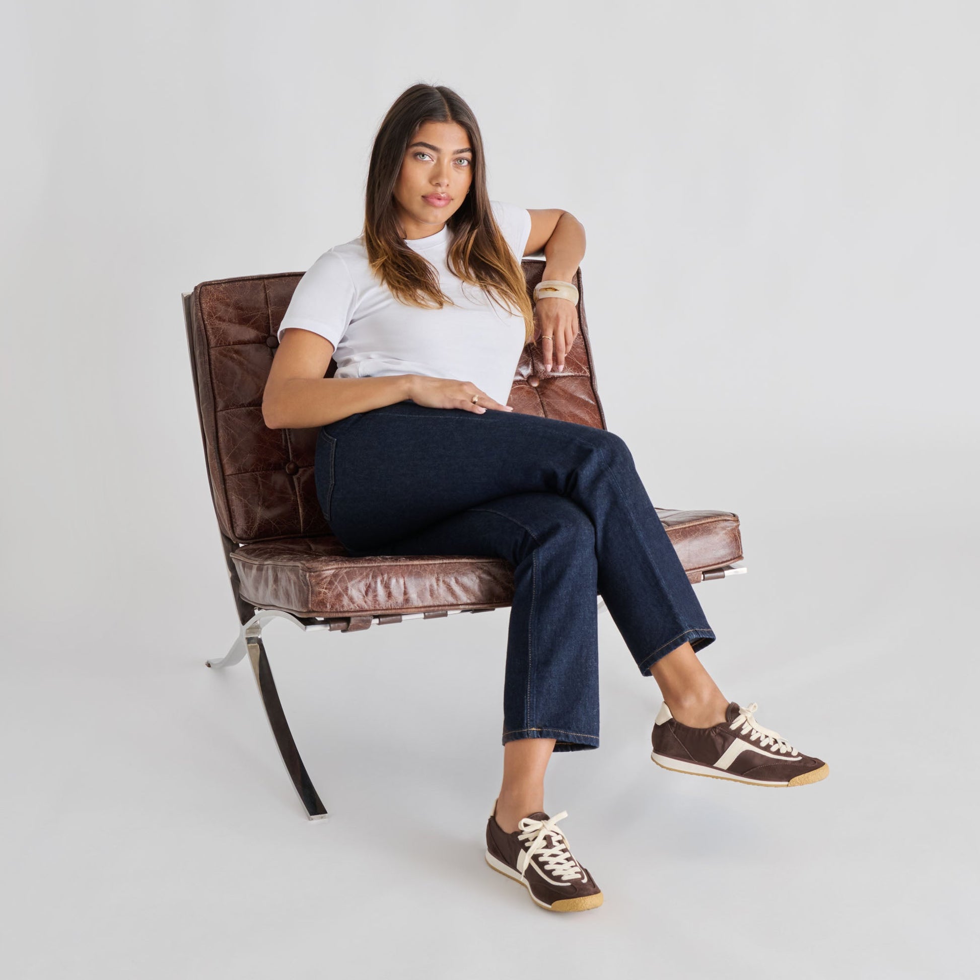 Sariya Dk Brown Nylon Sneakers Dolce Vita On sale