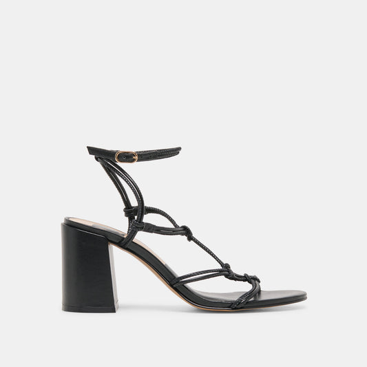 Fizzy Black Leather Heels Dolce Vita New