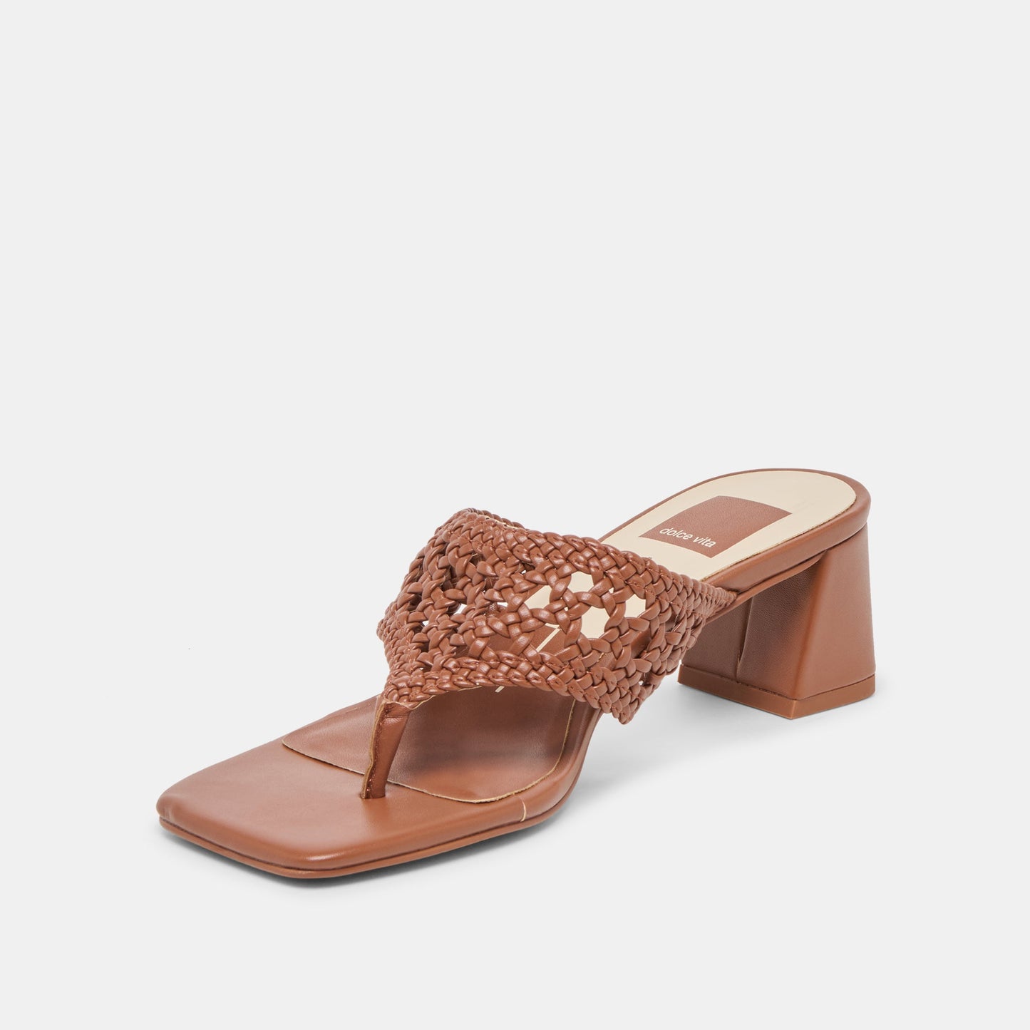 Barlo Cognac Woven Stella Heels Dolce Vita For sale
