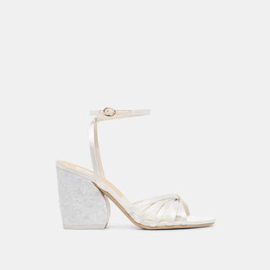 Ronica True White Satin Heels Dolce Vita New