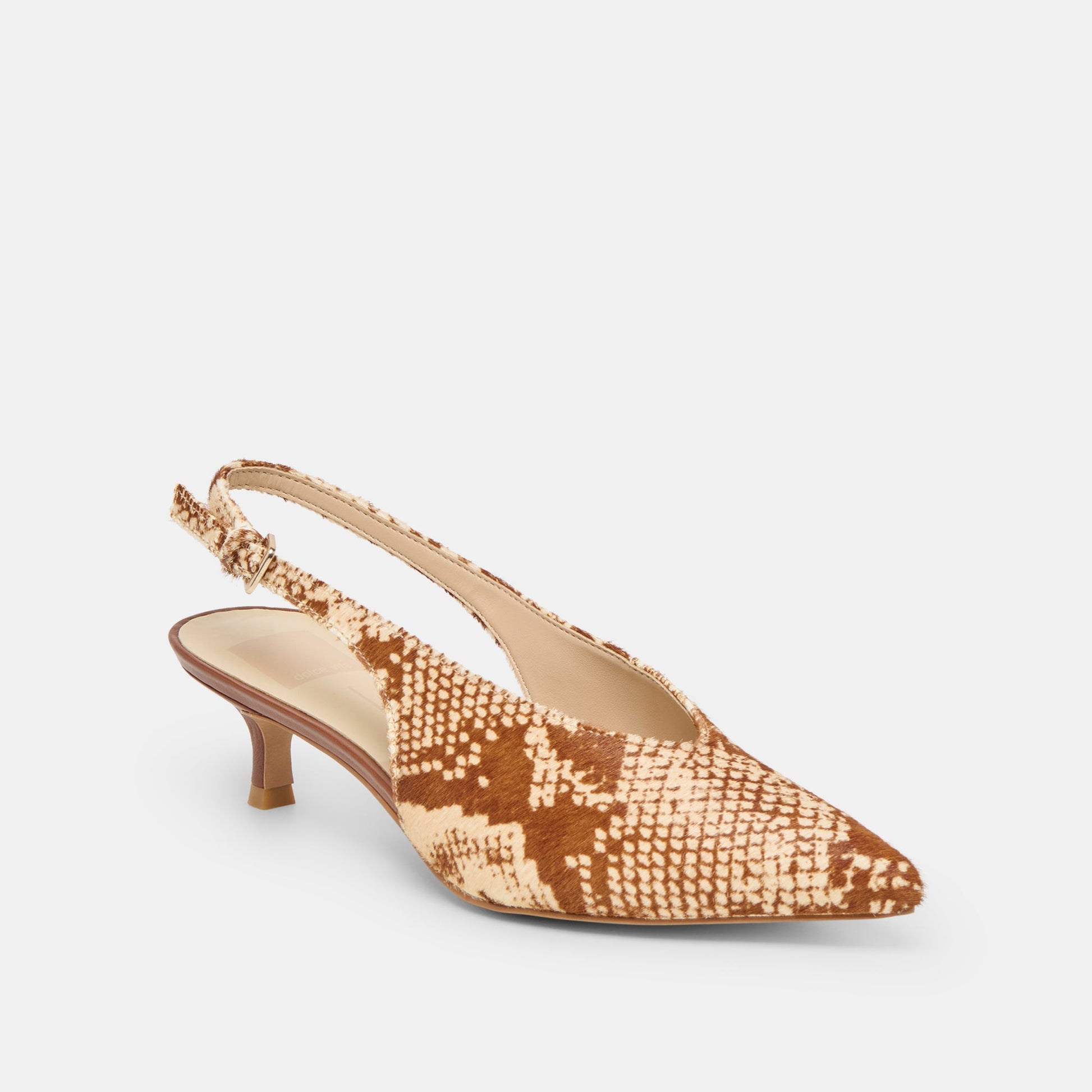 Alenna Brown Snake Calf Hair Heels Dolce Vita Discount