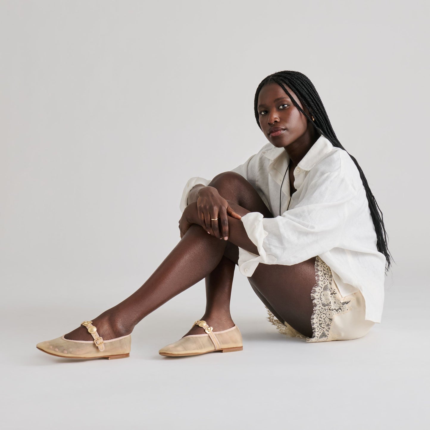 Relan French Vanilla Mesh Ballet Flats Dolce Vita Online