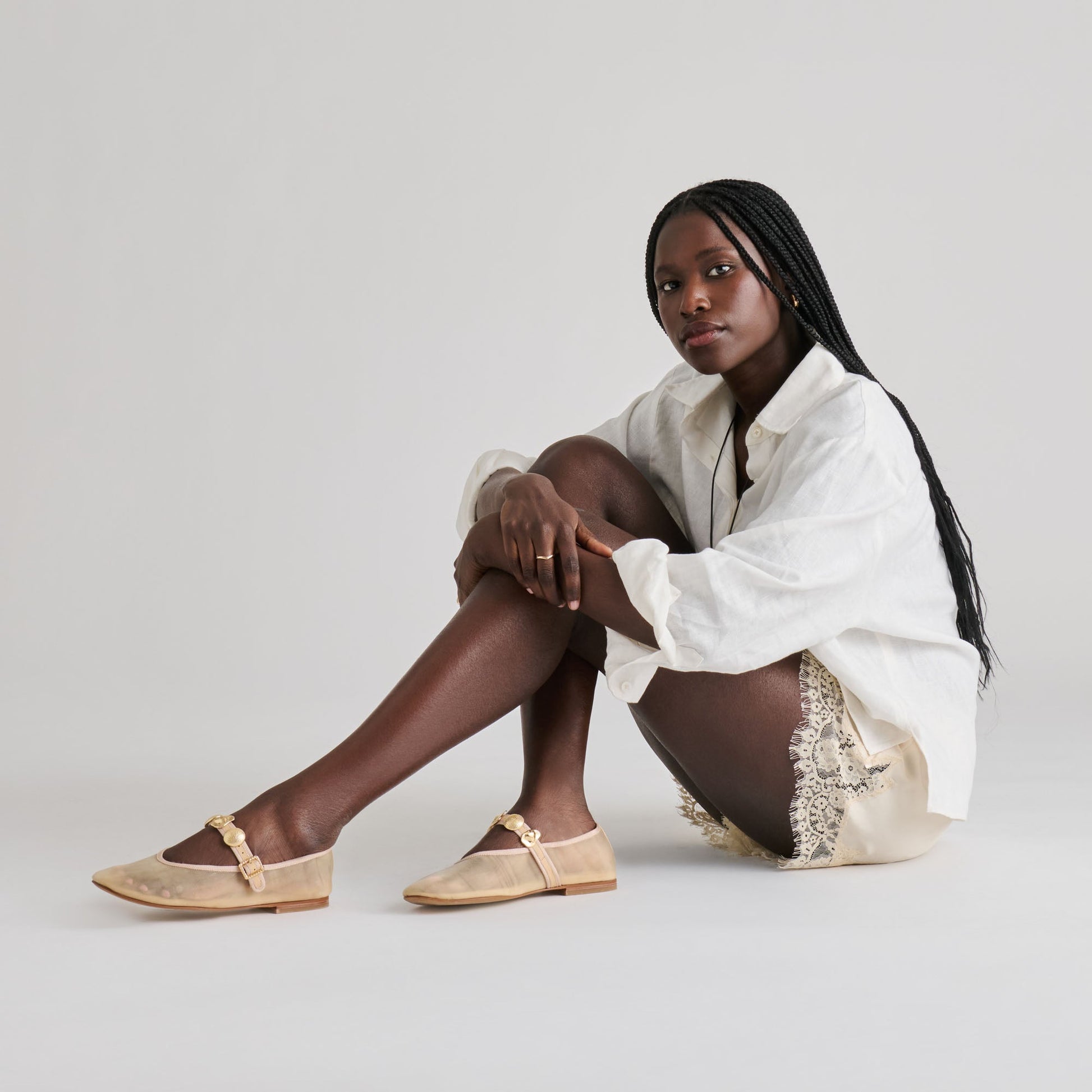 Relan French Vanilla Mesh Ballet Flats Dolce Vita Online