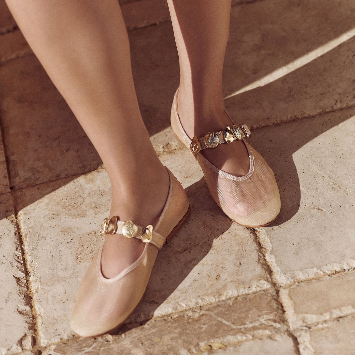 Relan French Vanilla Mesh Ballet Flats Dolce Vita Online