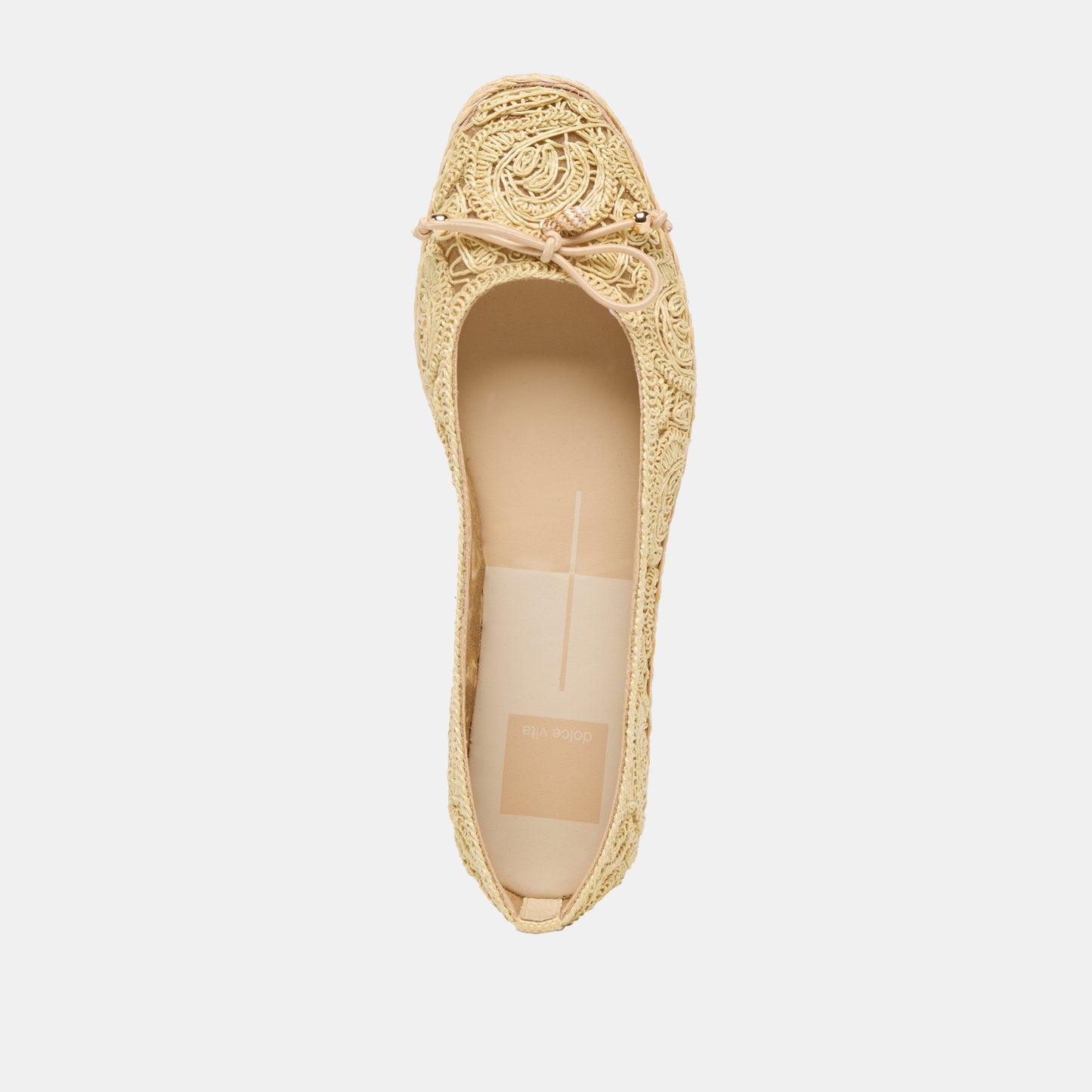Tianna Lt Natural Raffia Lace Ballet Flats Dolce Vita Outlet