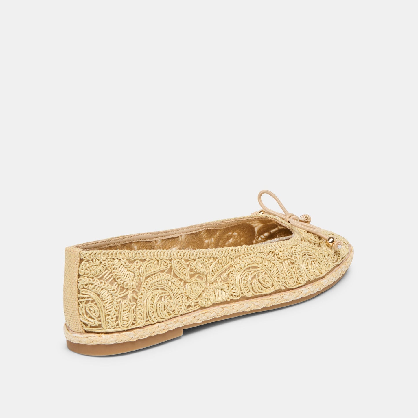 Tianna Lt Natural Raffia Lace Ballet Flats Dolce Vita Outlet