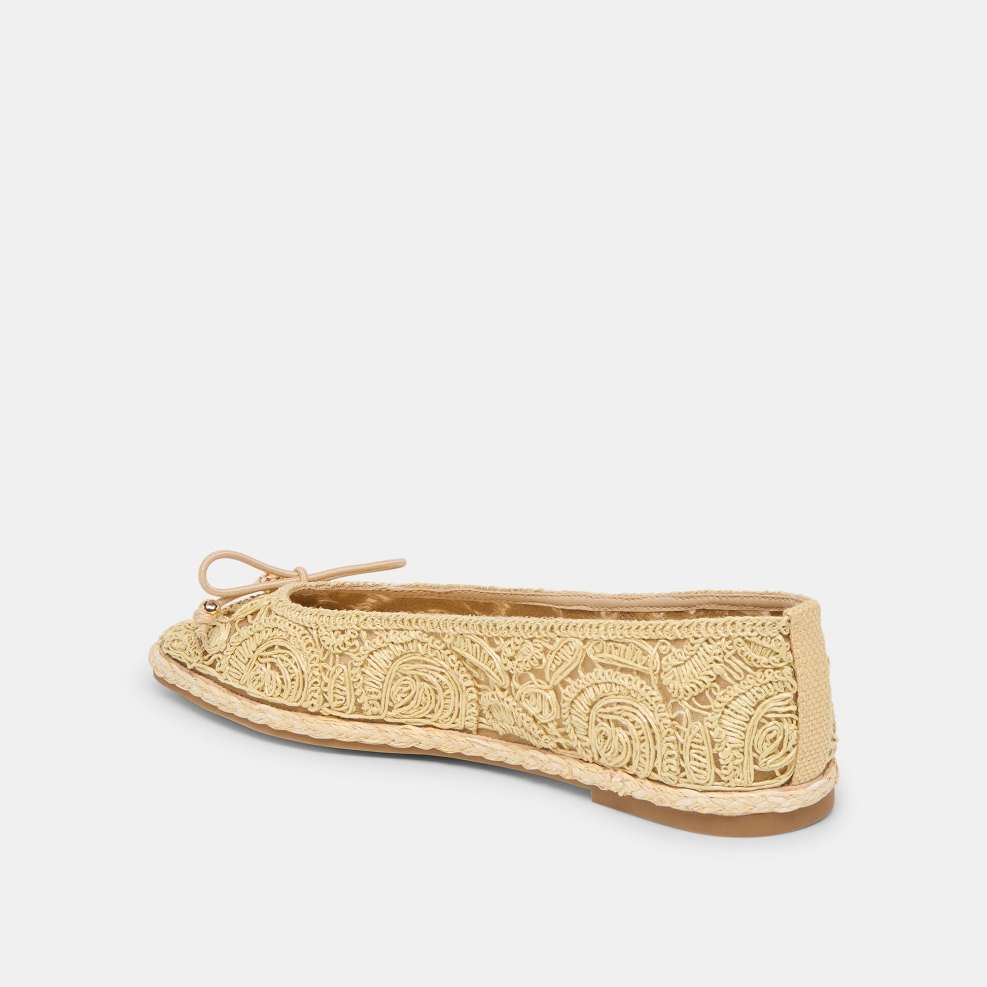 Tianna Lt Natural Raffia Lace Ballet Flats Dolce Vita Outlet