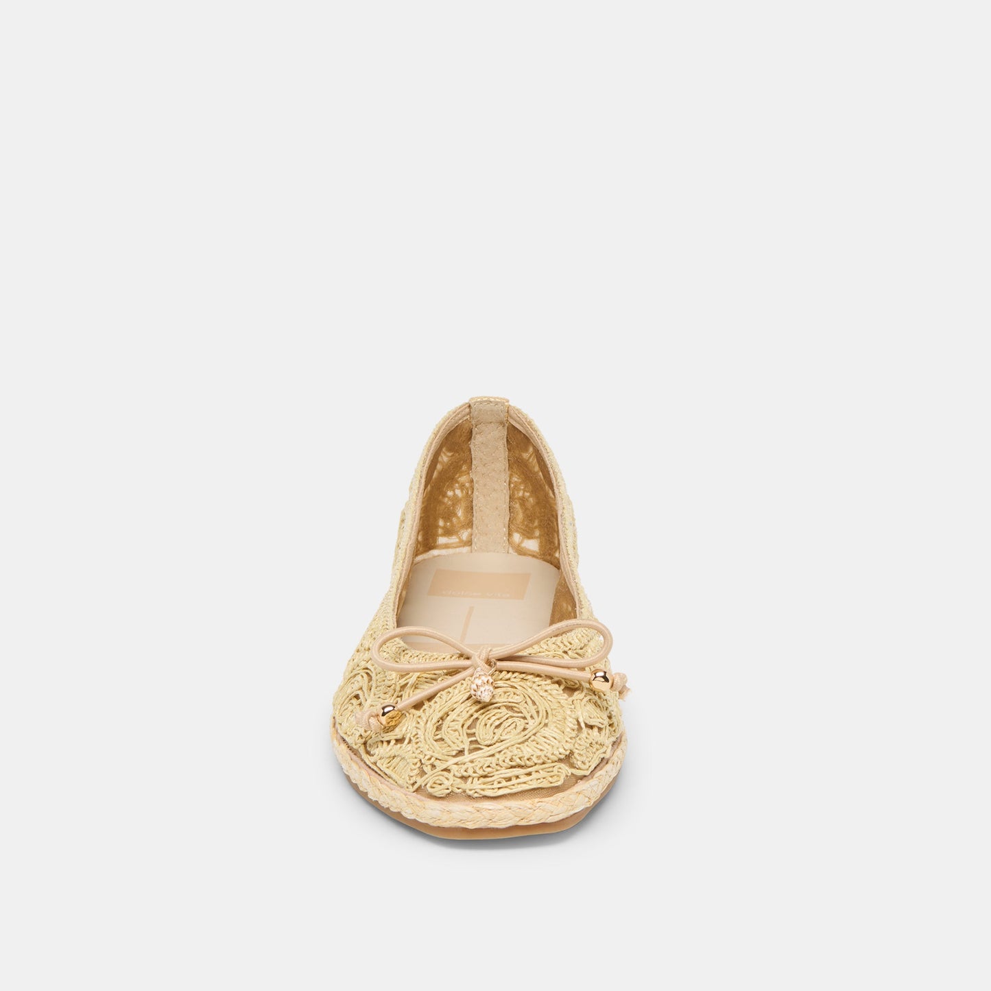 Tianna Lt Natural Raffia Lace Ballet Flats Dolce Vita Outlet