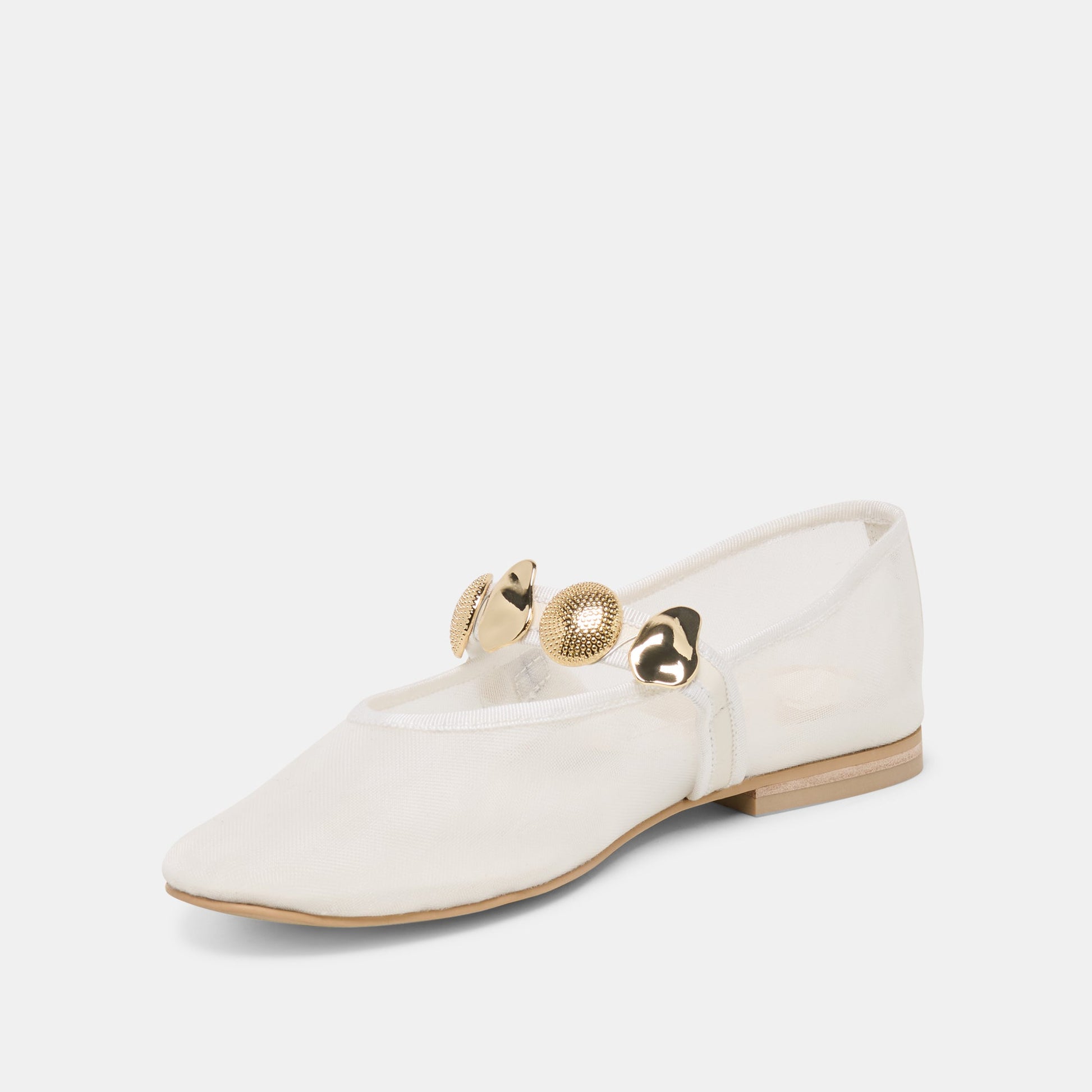 Relan Mesh White Mesh Ballet Flats Dolce Vita Discount