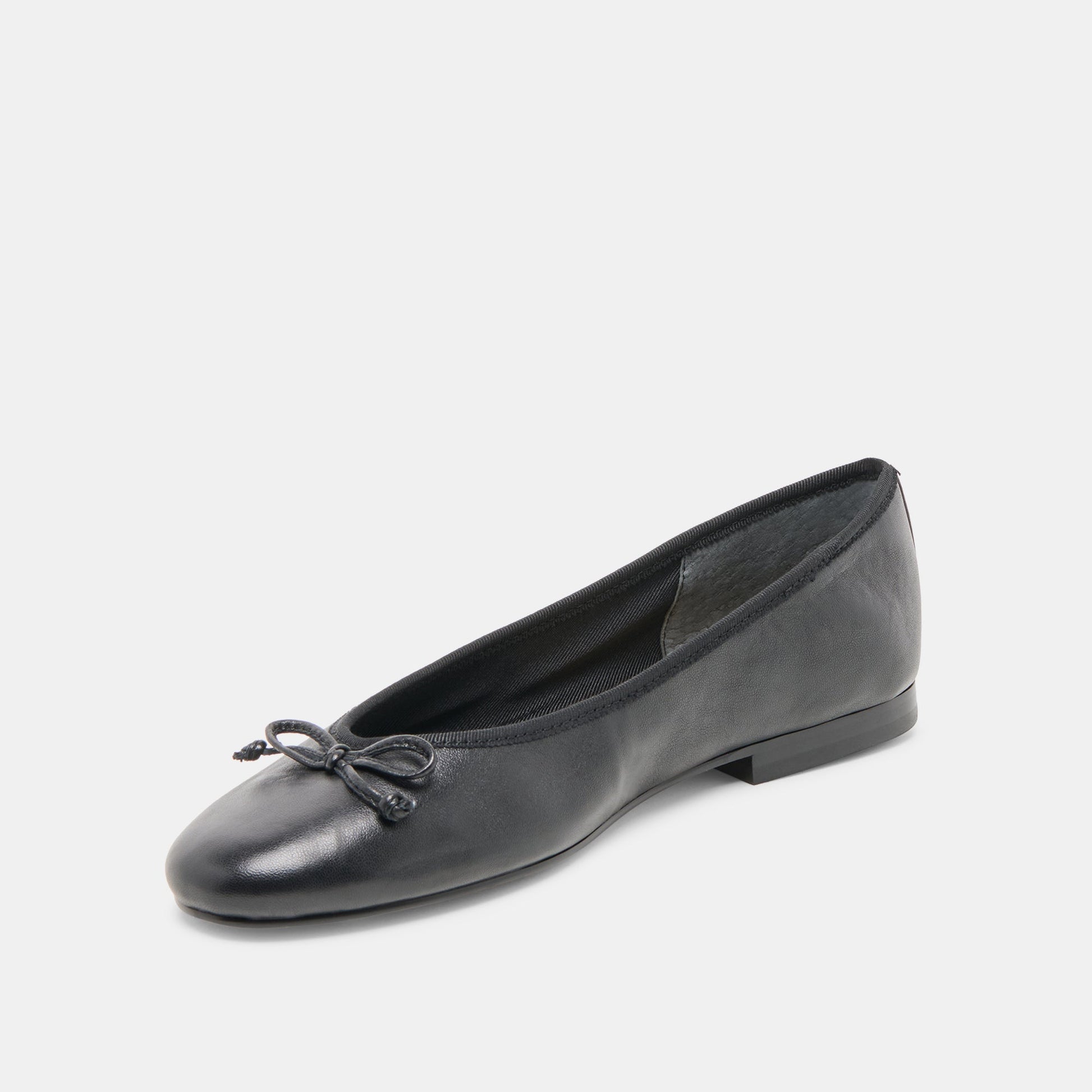 Ritla Wide Black Leather Ballet Flats Dolce Vita Sale