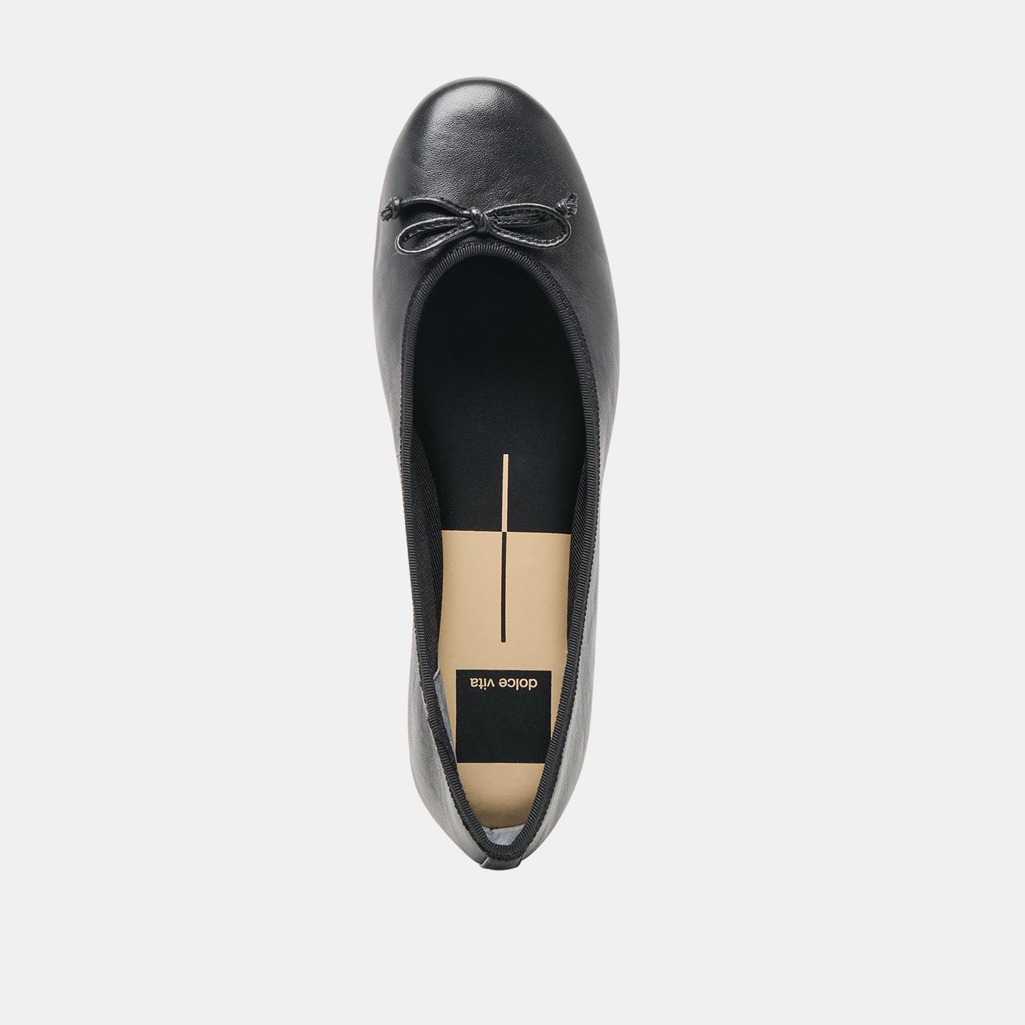 Ritla Wide Black Leather Ballet Flats Dolce Vita Sale