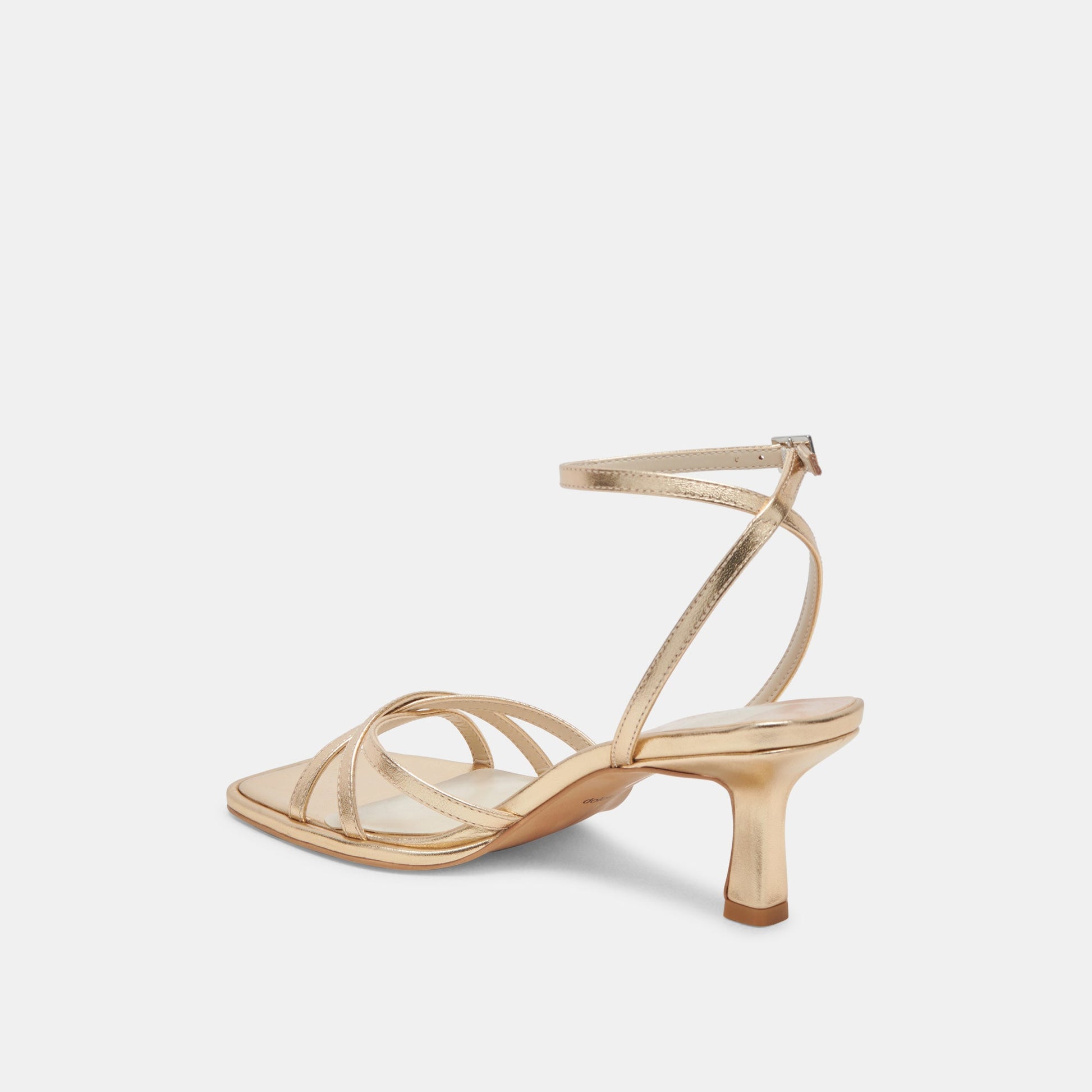 Manji Wide Light Gold Metallic Leather Heels Dolce Vita Outlet