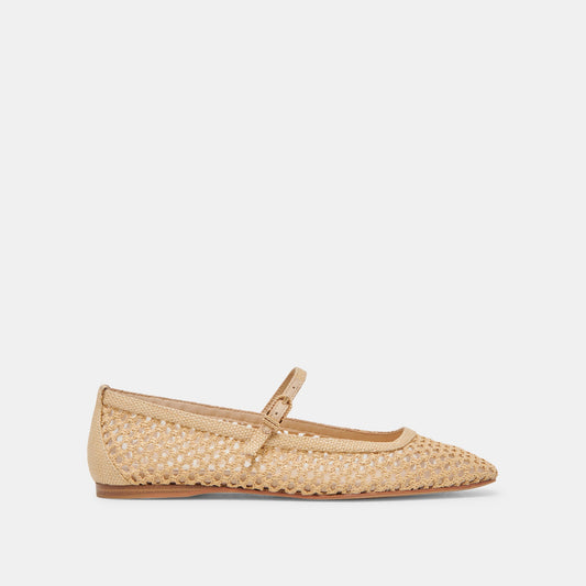 REYES WIDE BALLET FLATS LT NATURAL WOVEN RAFFIA
 – Dolce Vita Dolce Vita On sale