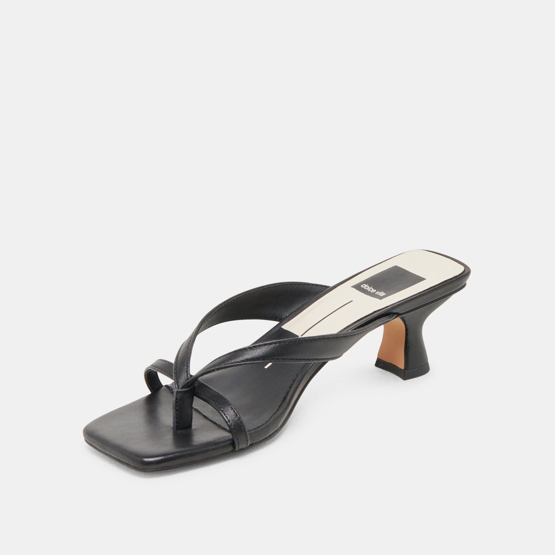 BREVEL WIDE HEELS ONYX LEATHER
 – Dolce Vita Dolce Vita For sale