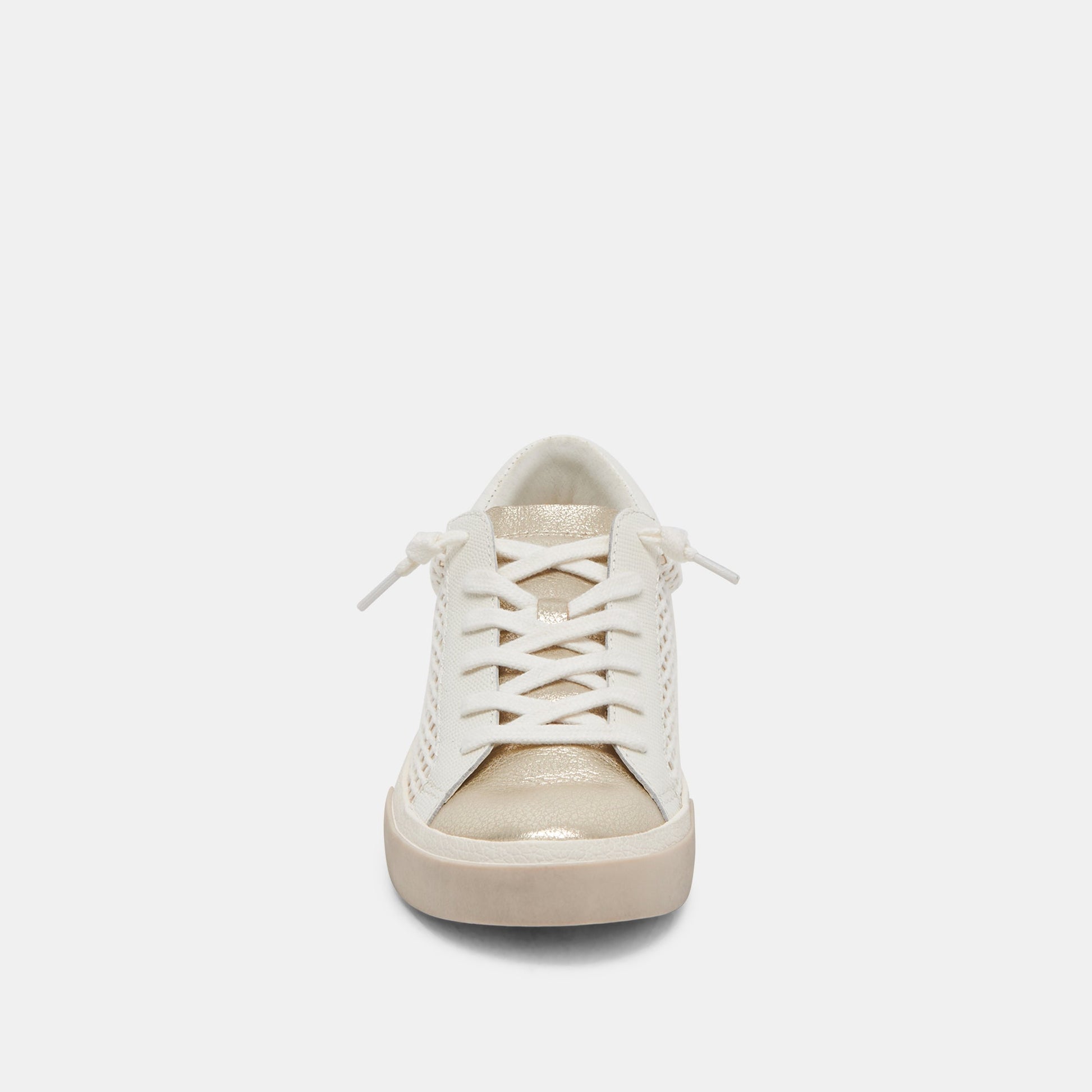 Zina Bone Gold Woven Wide Sneakers Dolce Vita Outlet