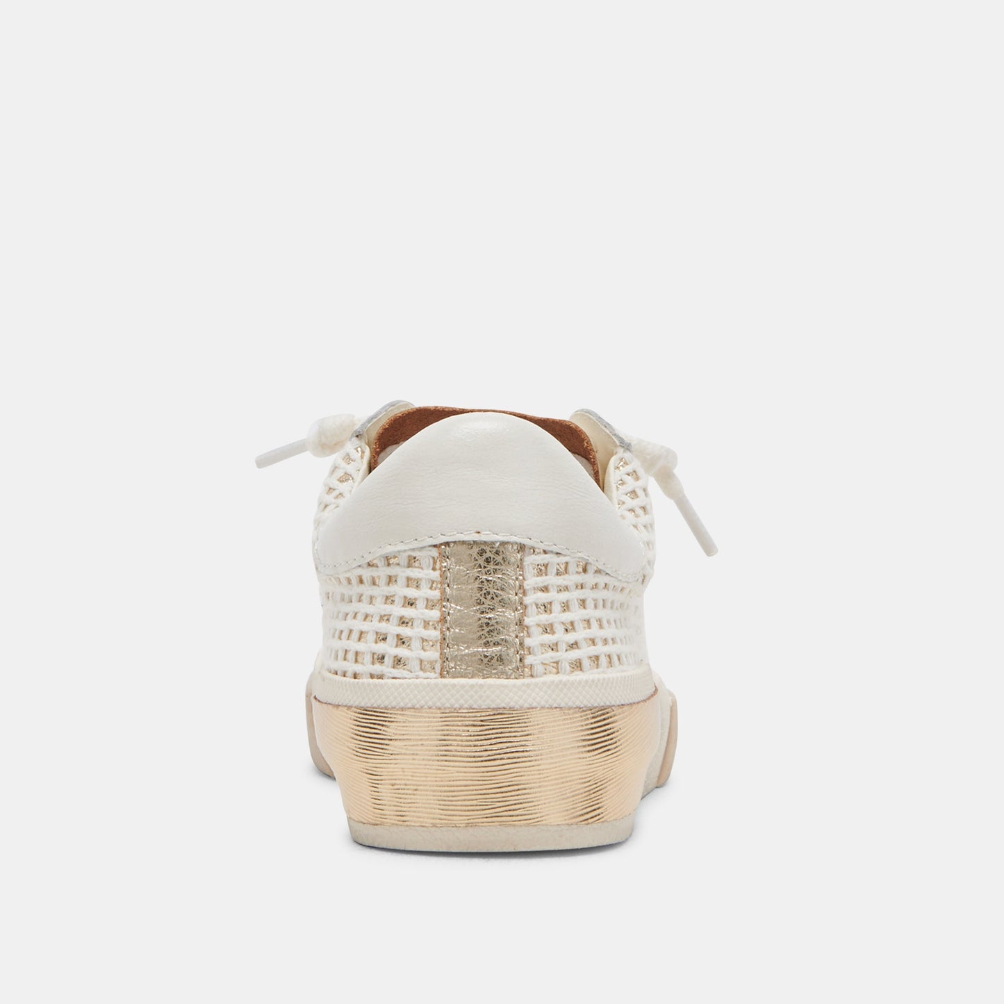 Zina Bone Gold Woven Wide Sneakers Dolce Vita Outlet