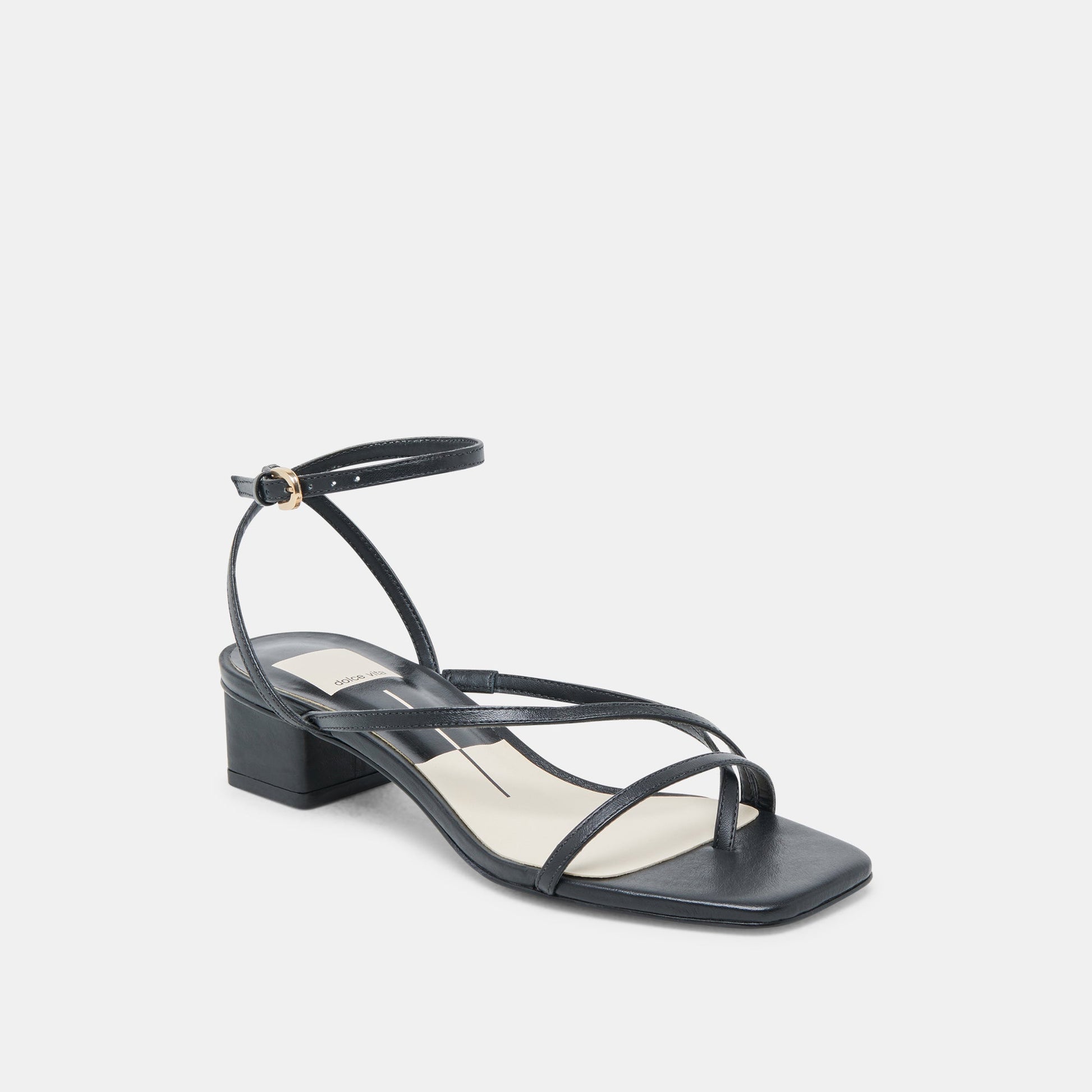 Karlos Wide Black Leather Sandals Dolce Vita On sale