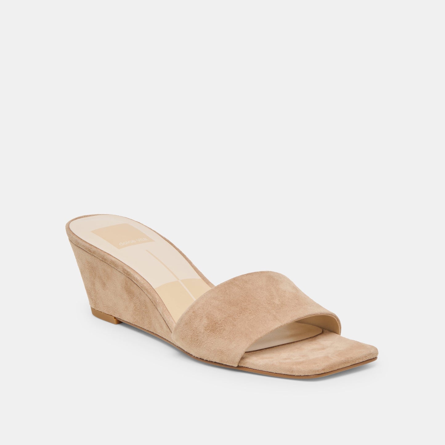 Qaily Wide Camel Suede Wedges Dolce Vita Discount