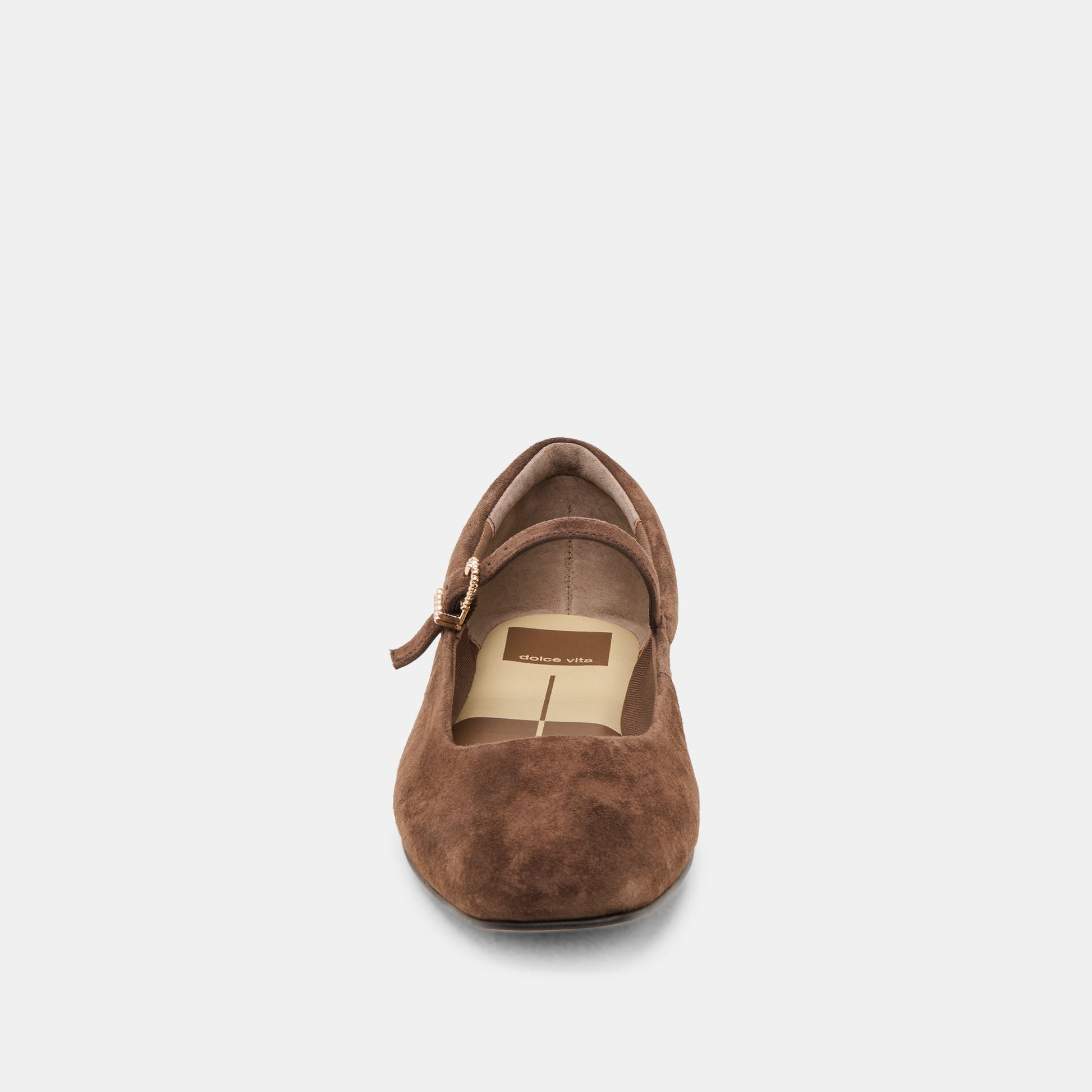 Reyes Wide Dk Brown Suede Ballet Flats Dolce Vita Sale