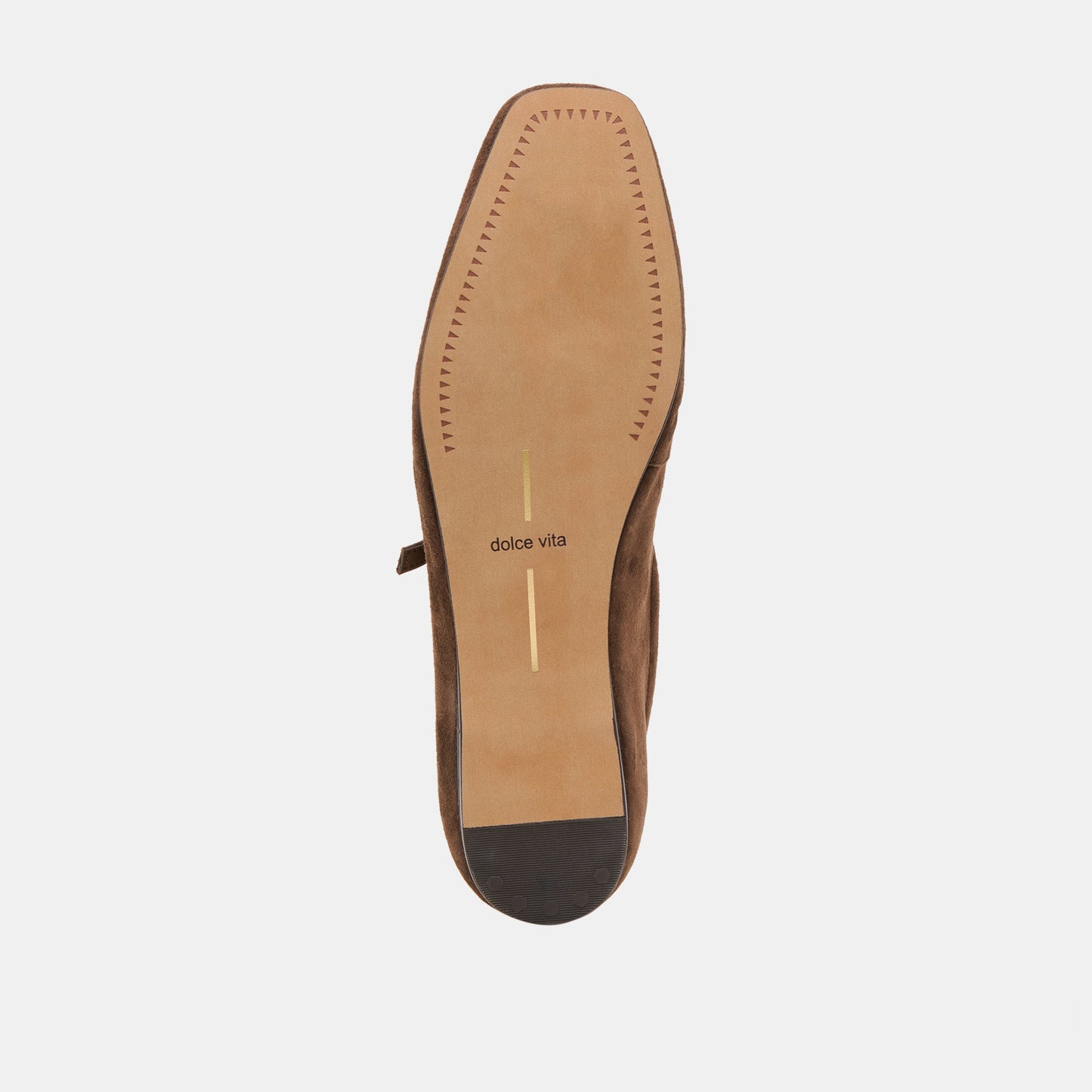 Reyes Wide Dk Brown Suede Ballet Flats Dolce Vita Sale