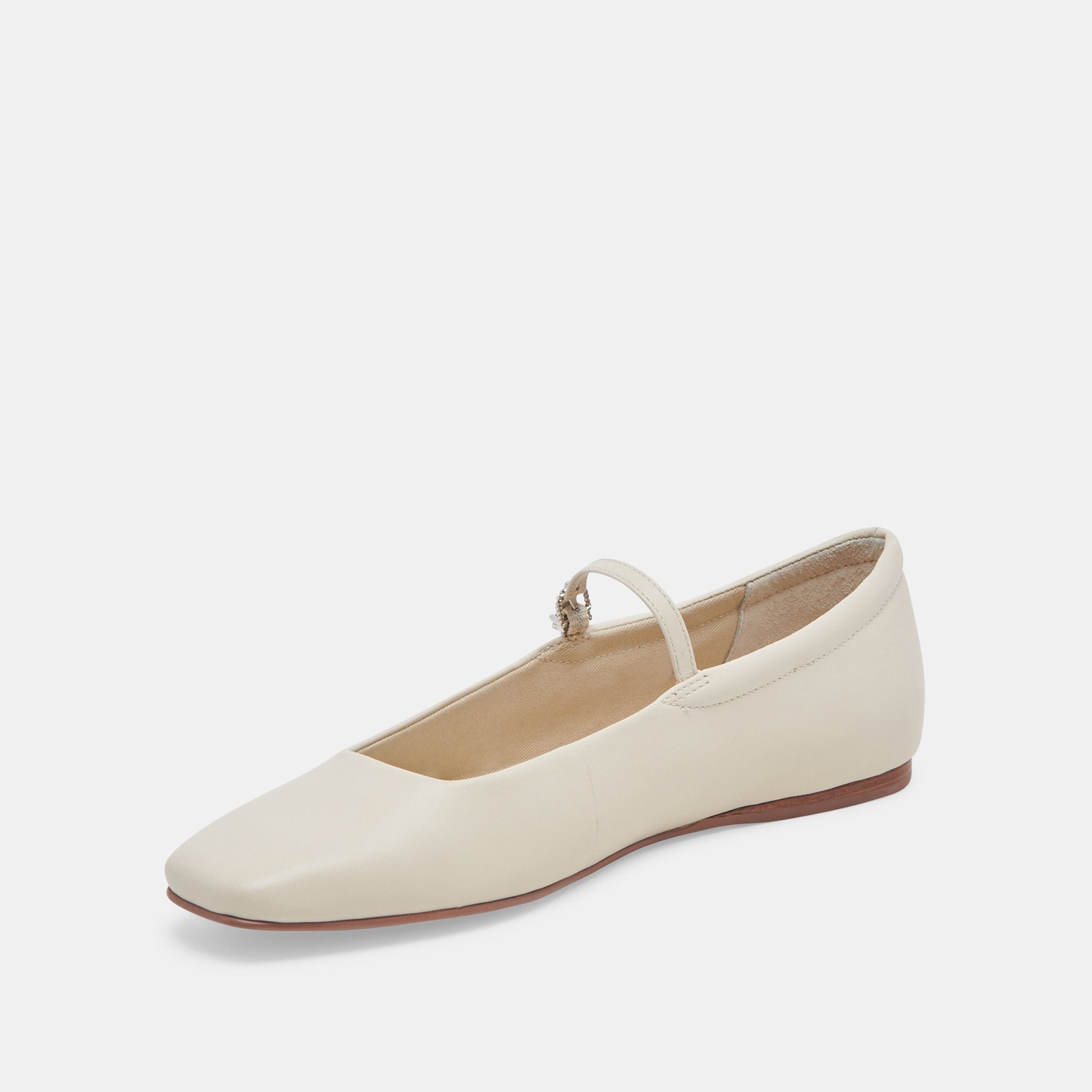 Reyes Wide Ballet Flats Ivory Leather | Ivory Ballet Flats
 – Dolce Vita Dolce Vita For sale