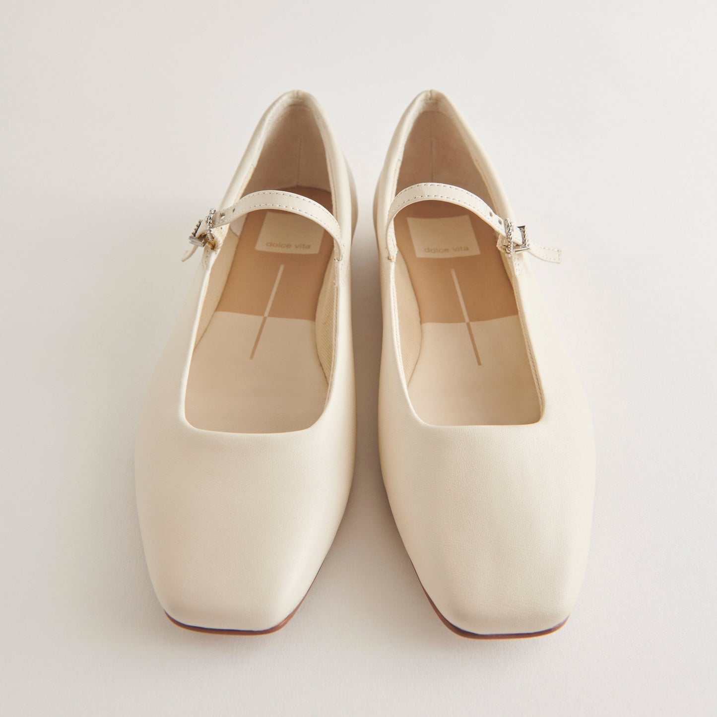 Reyes Wide Ballet Flats Ivory Leather | Ivory Ballet Flats
 – Dolce Vita Dolce Vita For sale