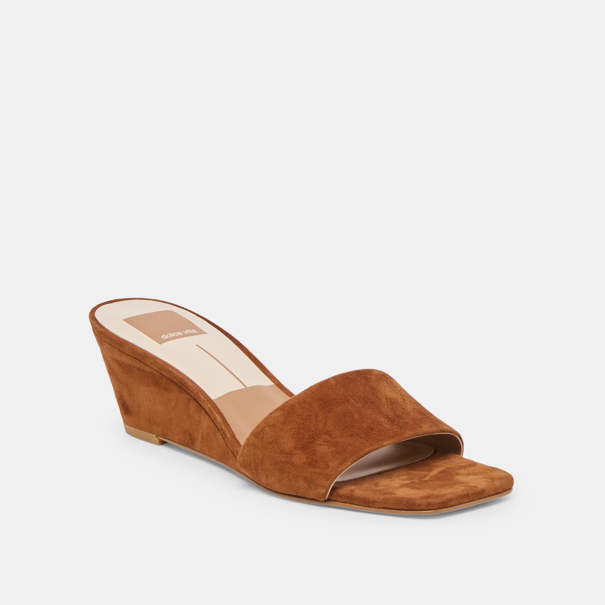 Qaily Wide Brown Suede Wedges Dolce Vita New