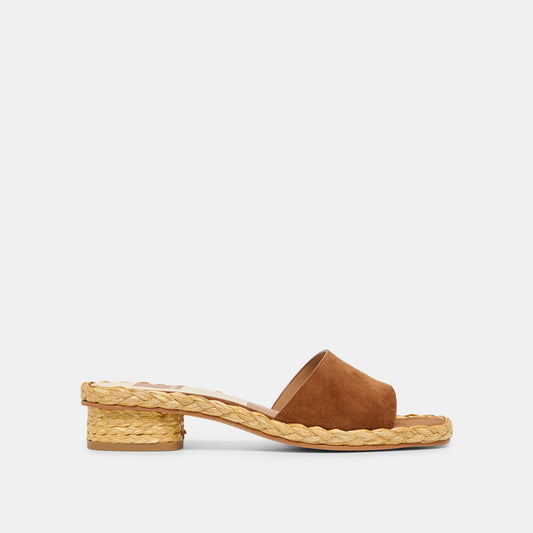 Dixi Wide Brown Suede Sandals Dolce Vita Outlet