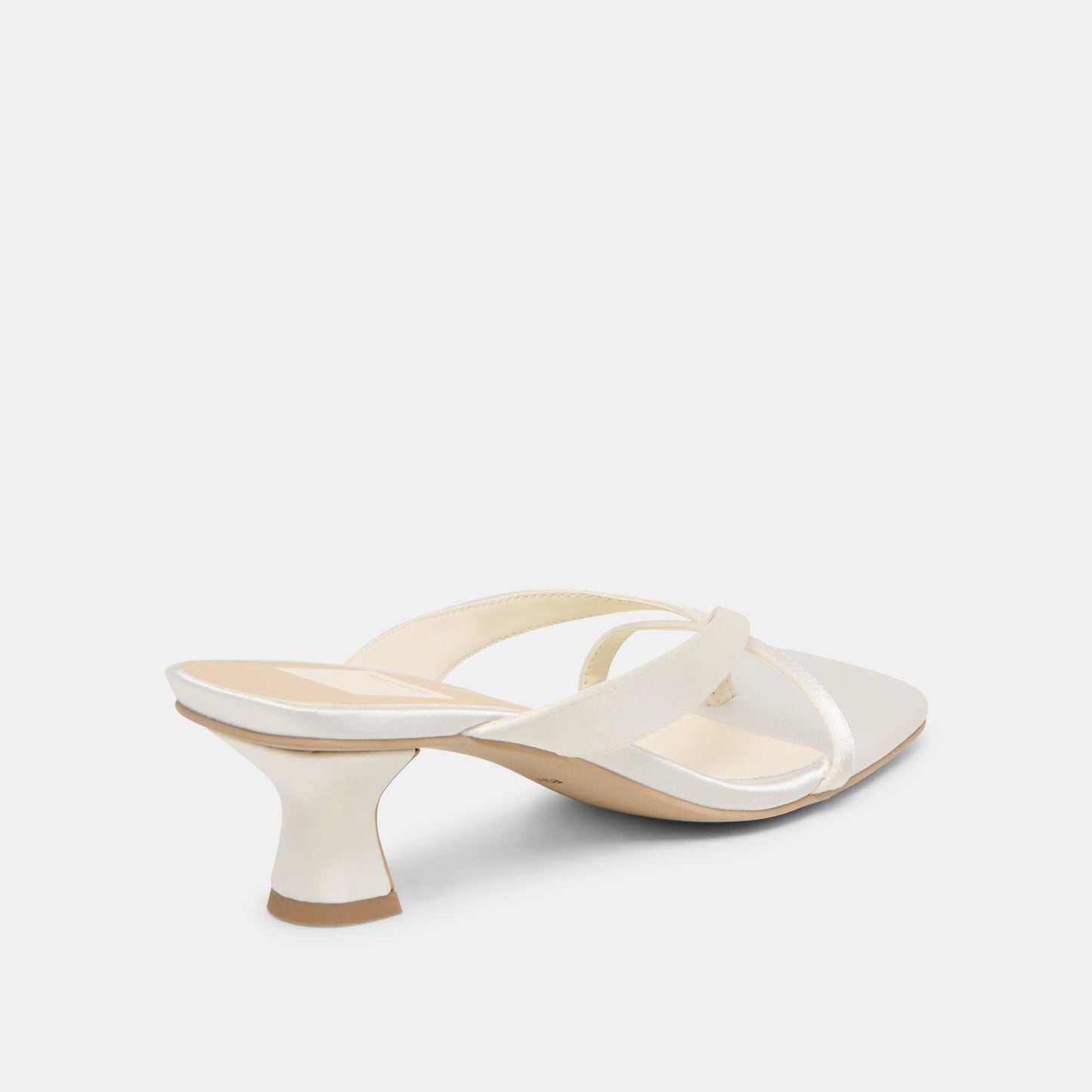 Brevel Wide True White Satin Heels Dolce Vita Discount