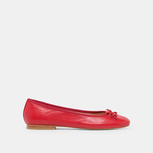 Ritla Wide Cherry Leather Ballet Flats Dolce Vita Sale