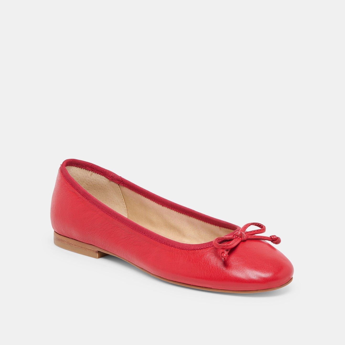 Ritla Wide Cherry Leather Ballet Flats Dolce Vita Sale