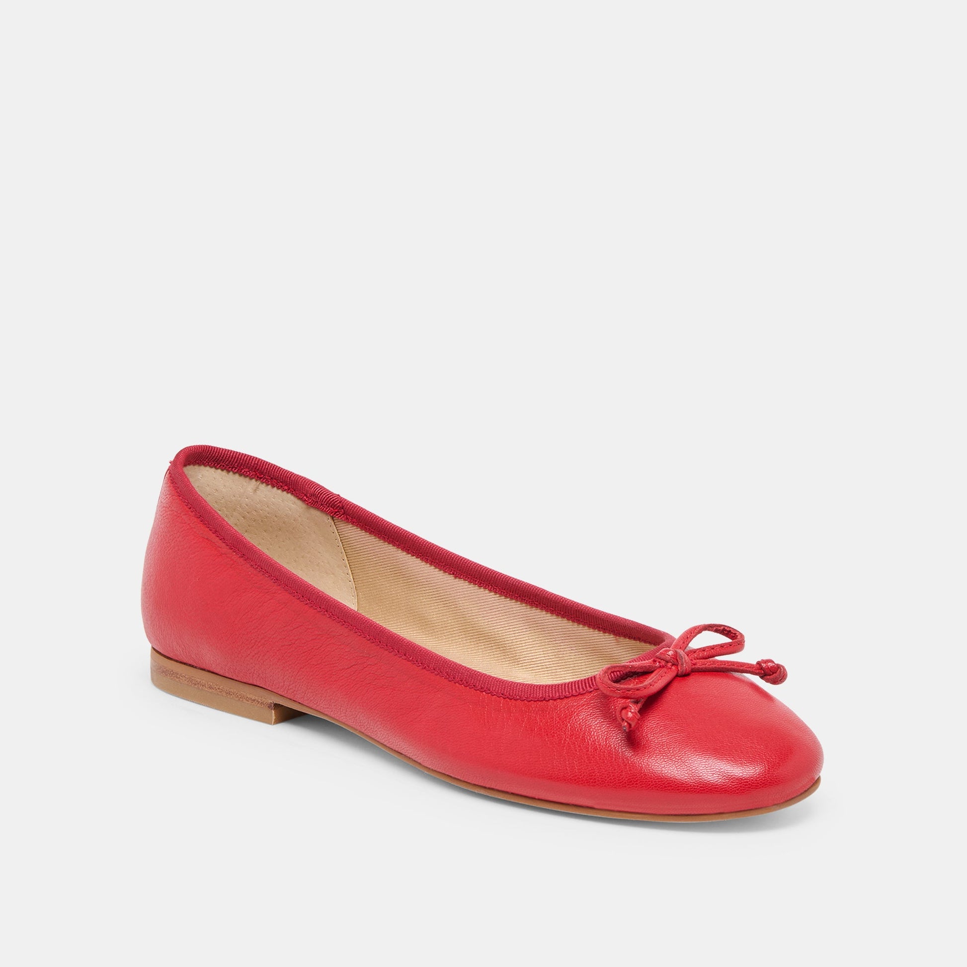 Ritla Wide Cherry Leather Ballet Flats Dolce Vita Sale