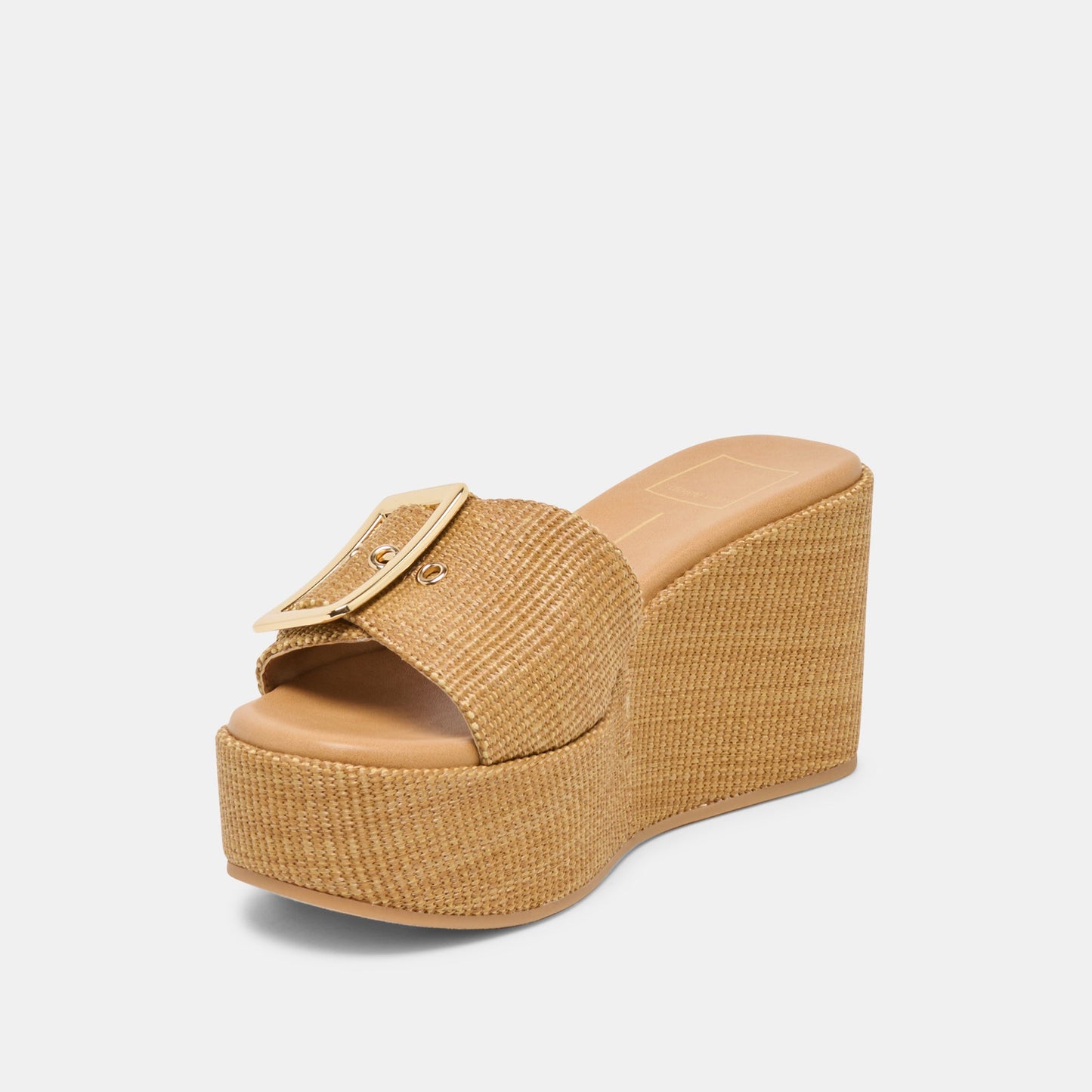 Jilian Wide Mocha Raffia Wedges Dolce Vita Outlet