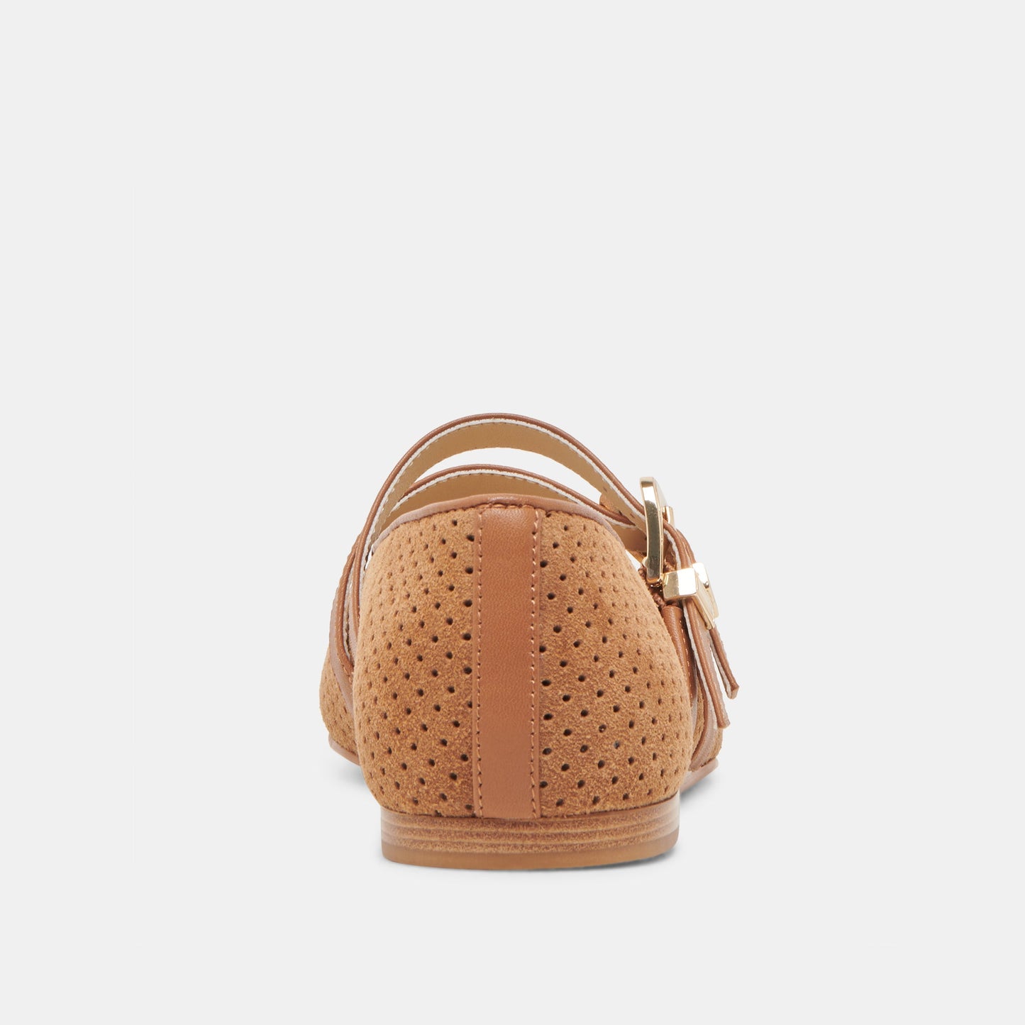 Baylee Wide Pecan Perforated Suede Ballet Flats Dolce Vita Discount
