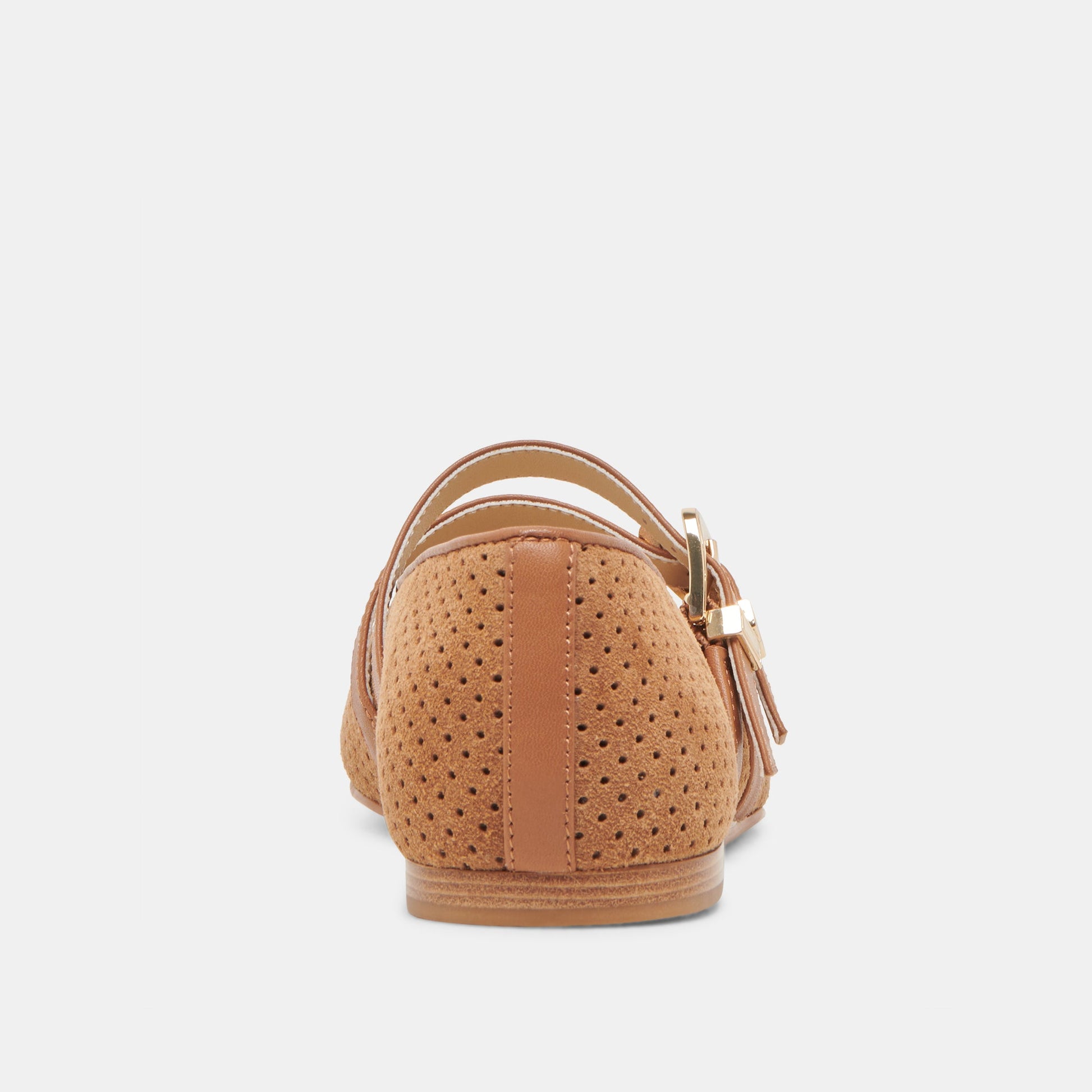 Baylee Wide Pecan Perforated Suede Ballet Flats Dolce Vita Discount