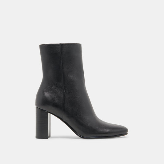 Suzy Wide Black Leather Booties Dolce Vita On sale