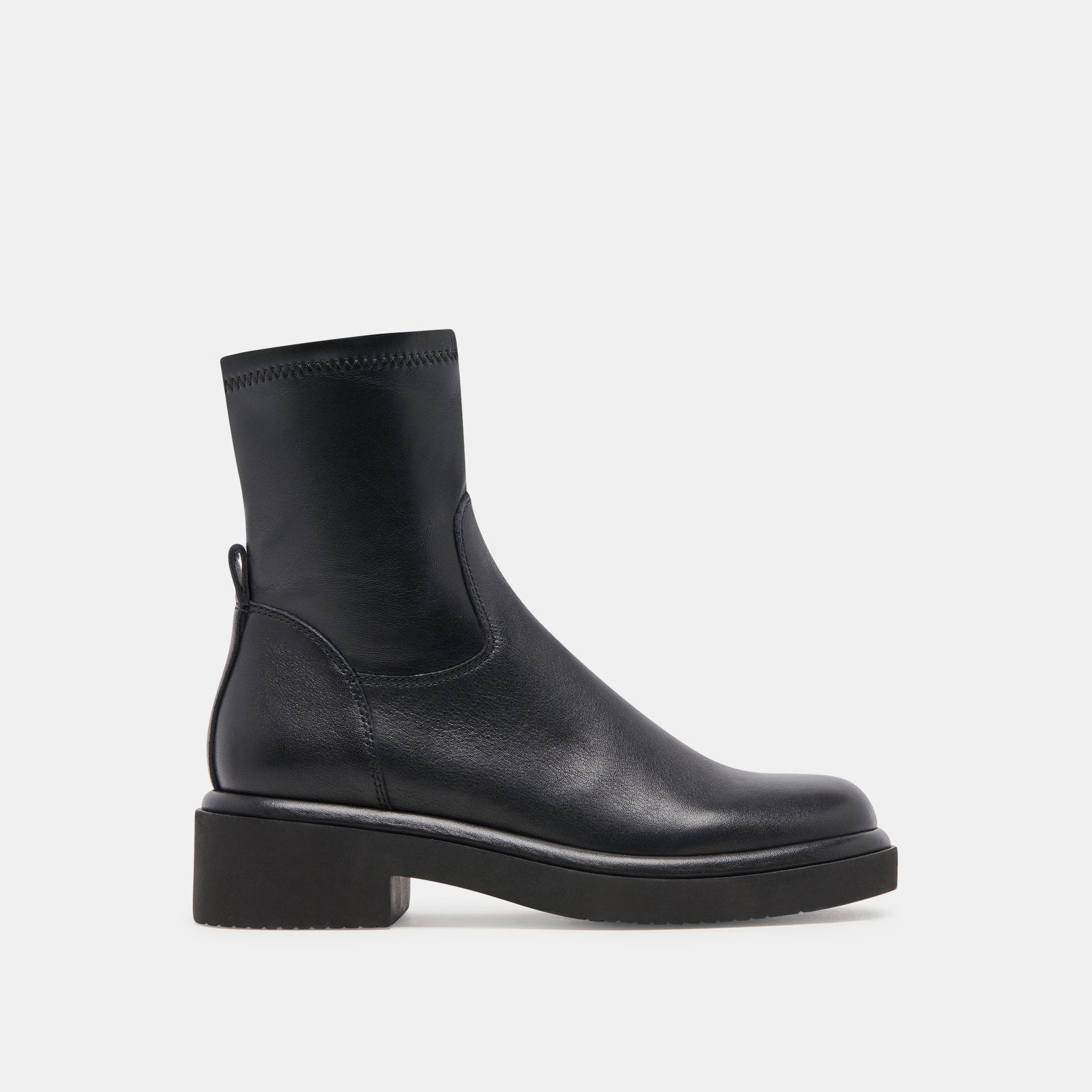 Simaya H2O Wide Black Leather Boots Dolce Vita New