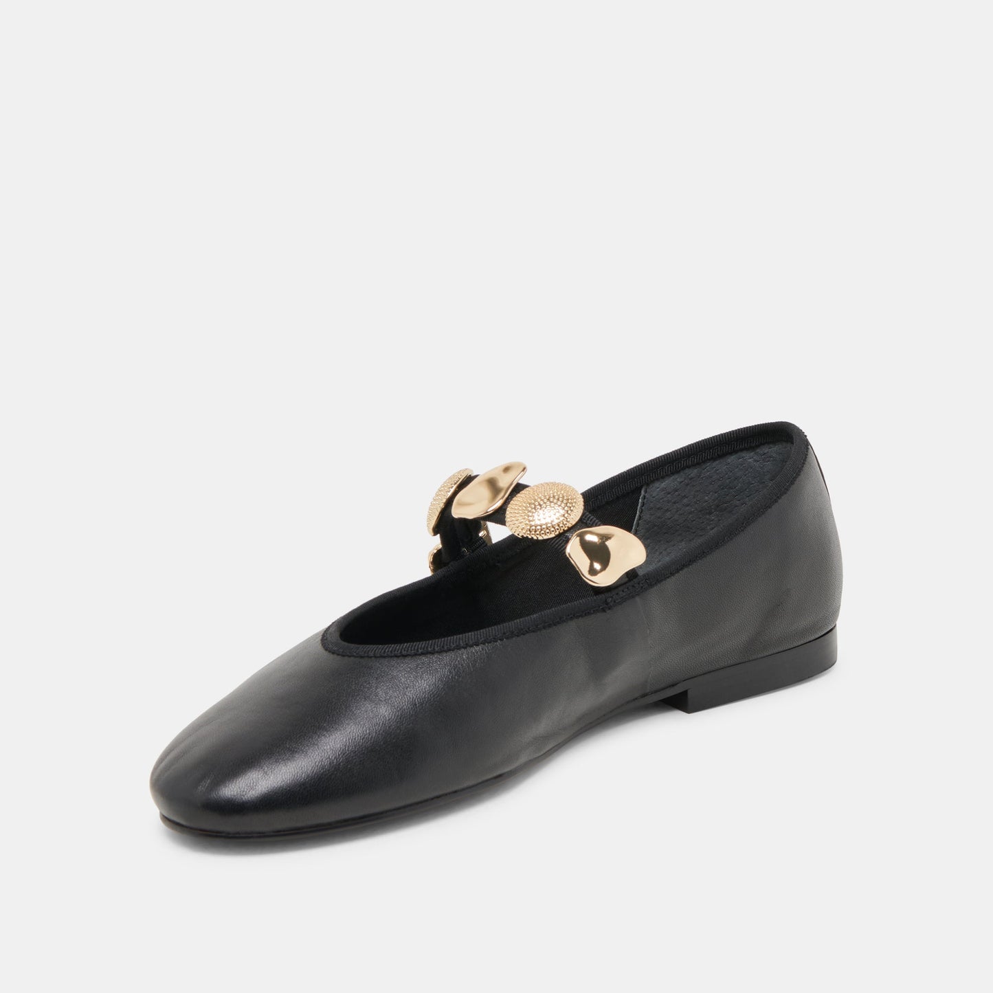 Relan Wide Black Leather Ballet Flats Dolce Vita On sale