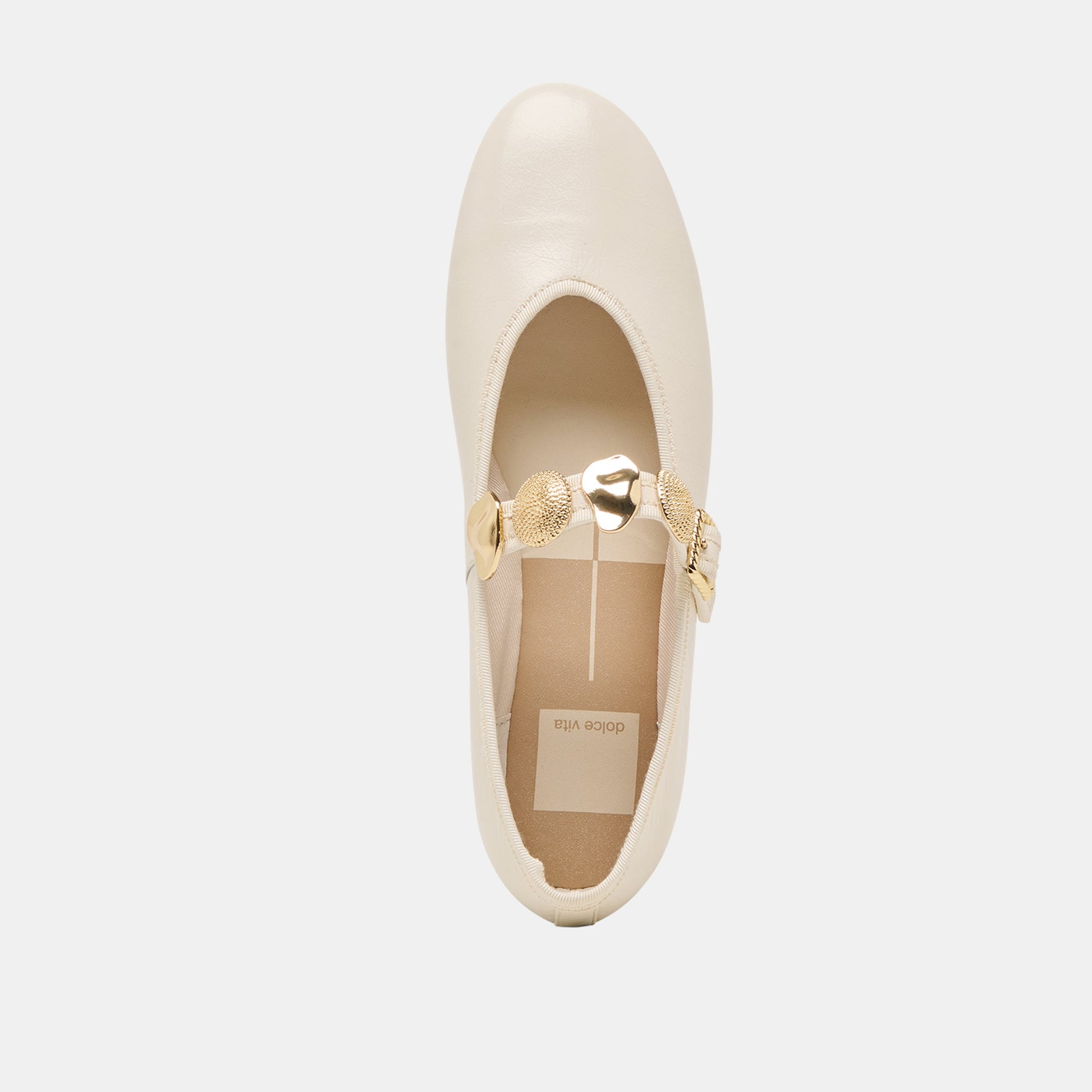 Relan Wide Off White Leather Ballet Flats Dolce Vita Discount