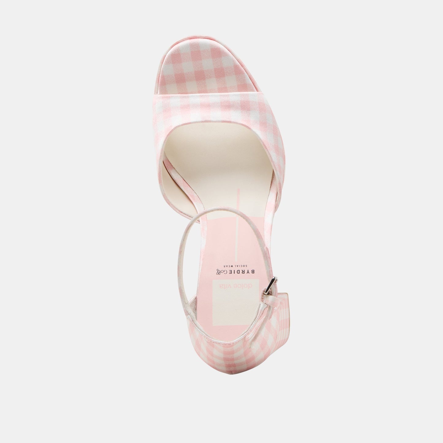 Pandro X Byrdie Golf Pink Plaid Gingham Wide Heels Dolce Vita On sale