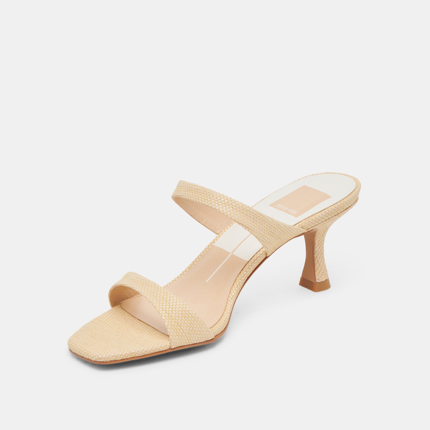 Genora Wide Lt Natural Woven Raffia Heels Dolce Vita For sale