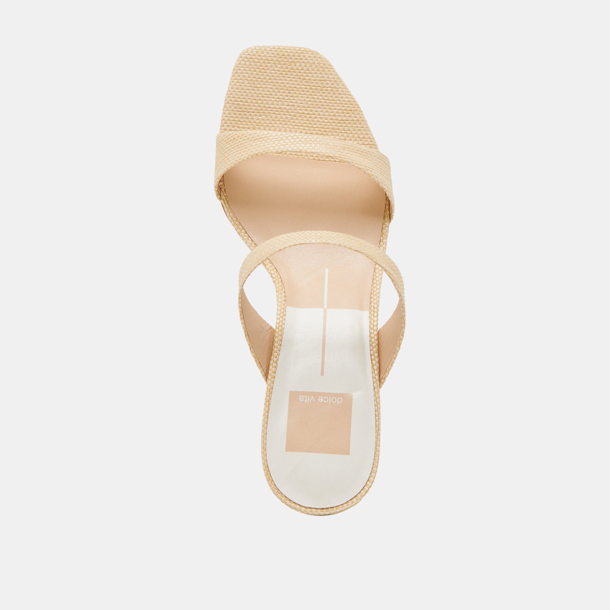Genora Wide Lt Natural Woven Raffia Heels Dolce Vita For sale