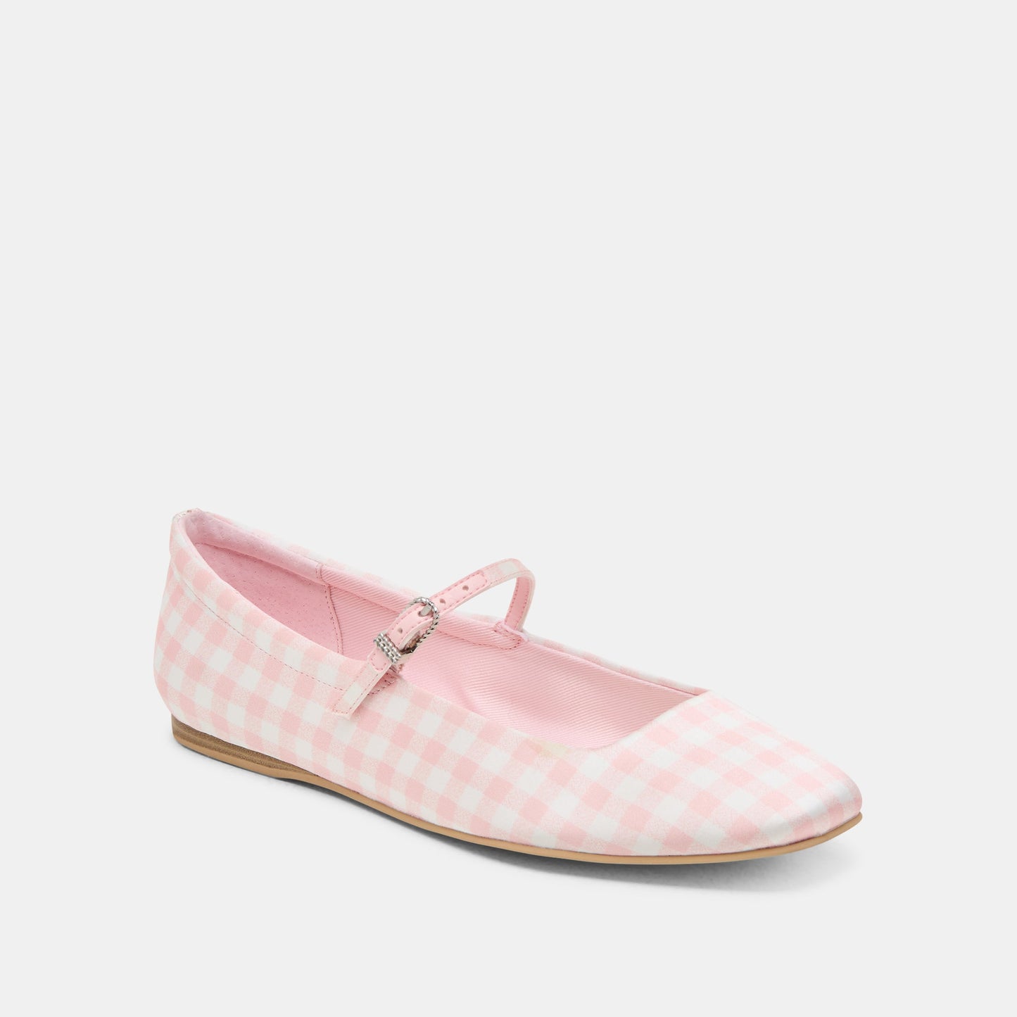 Reyes X Byrdie Golf Pink Plaid Gingham Wide Ballet Flats Dolce Vita Discount