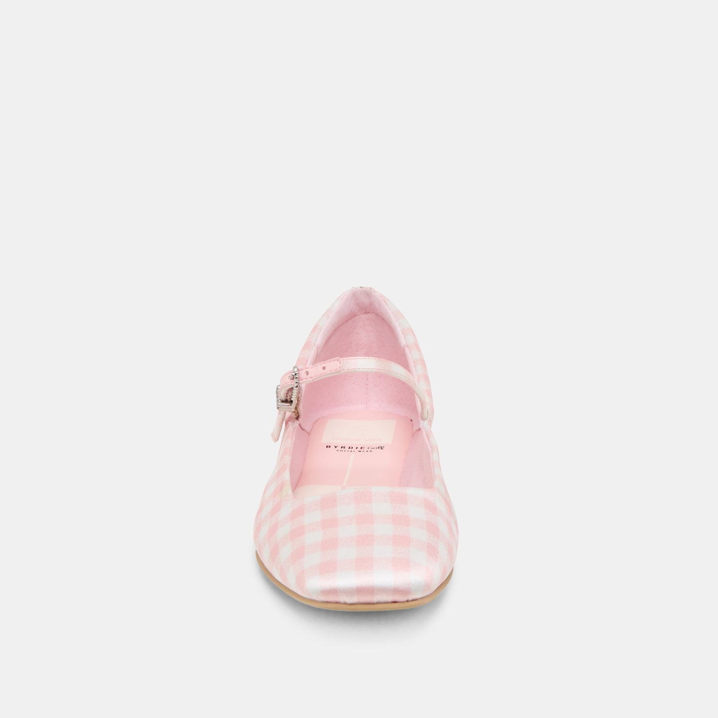 Reyes X Byrdie Golf Pink Plaid Gingham Wide Ballet Flats Dolce Vita Discount