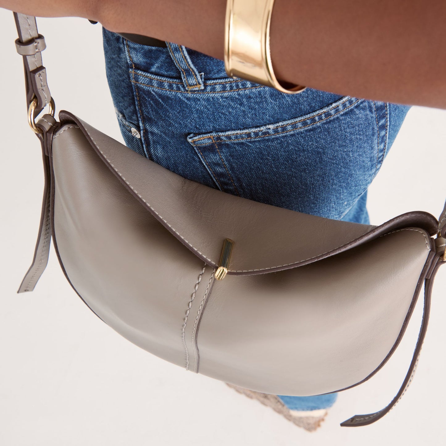 Burano Grey Leather Crossbody Dolce Vita Outlet